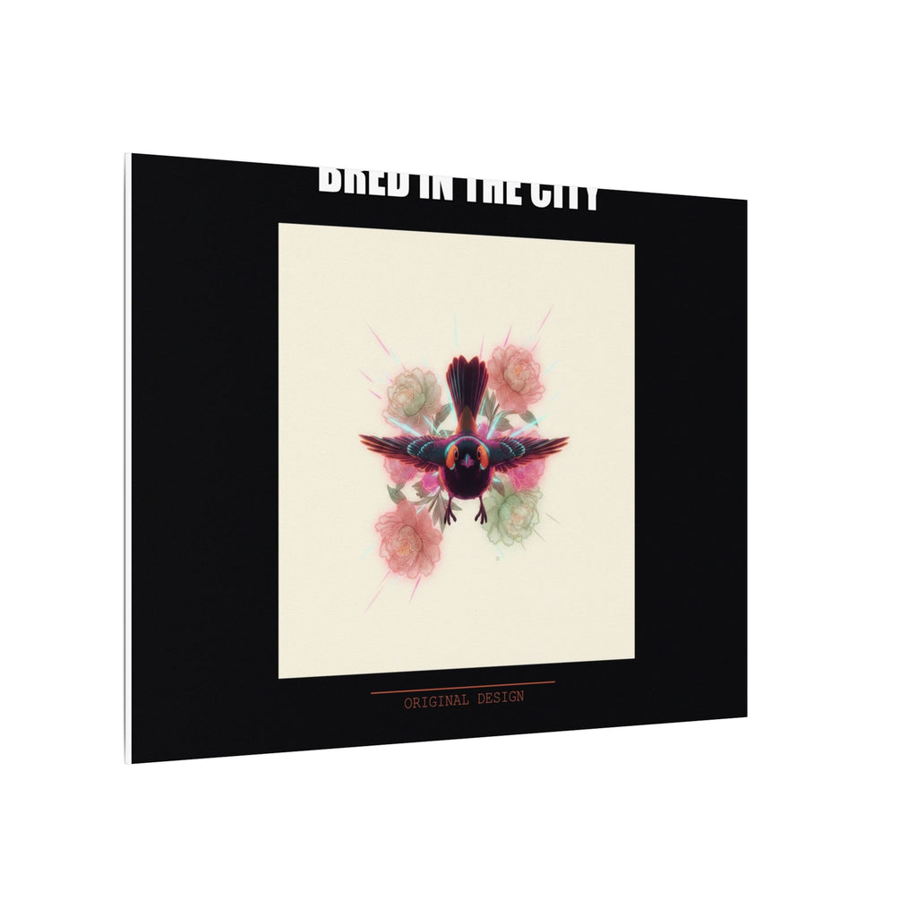 BRED IN THE CITY Flying Bird & Roses Matte Canvas
