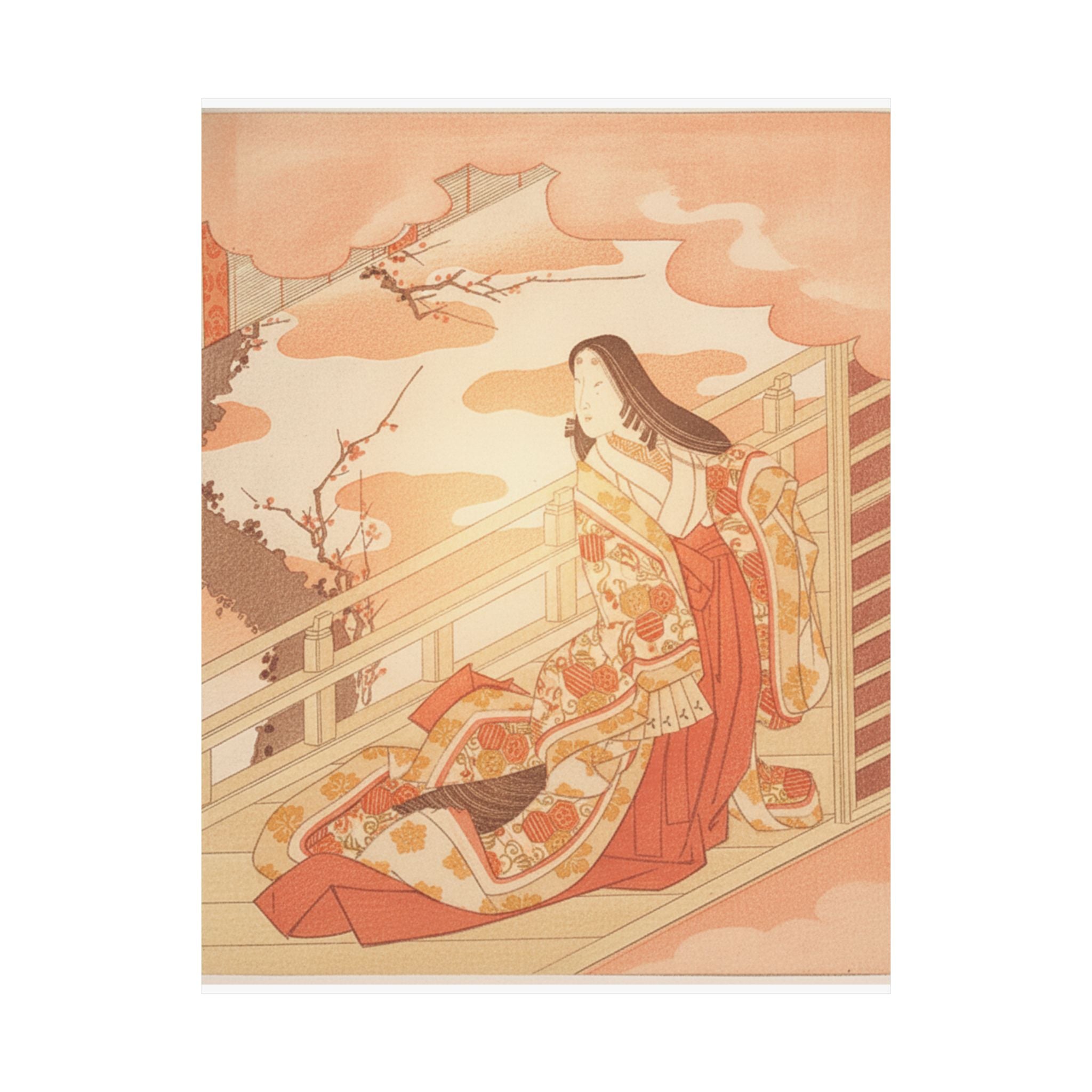 Southern Sunset — Court Lady Praising The Plum Blossom — Matte Poster