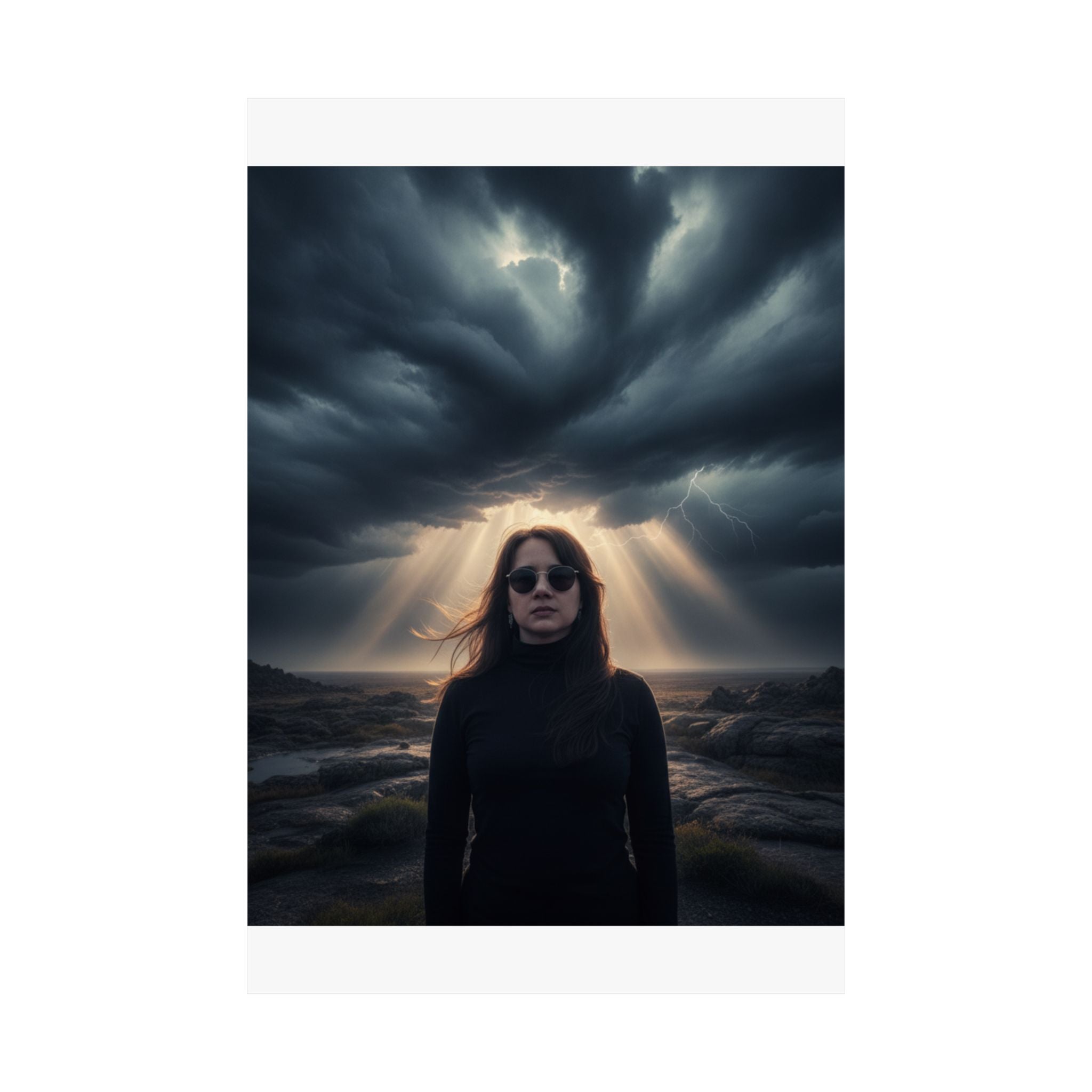 Dramatic Storm — Person — Matte Poster