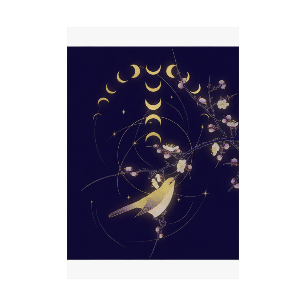 Celestial — New Moon; Nightingale On A Plum Branch — Matte Poster