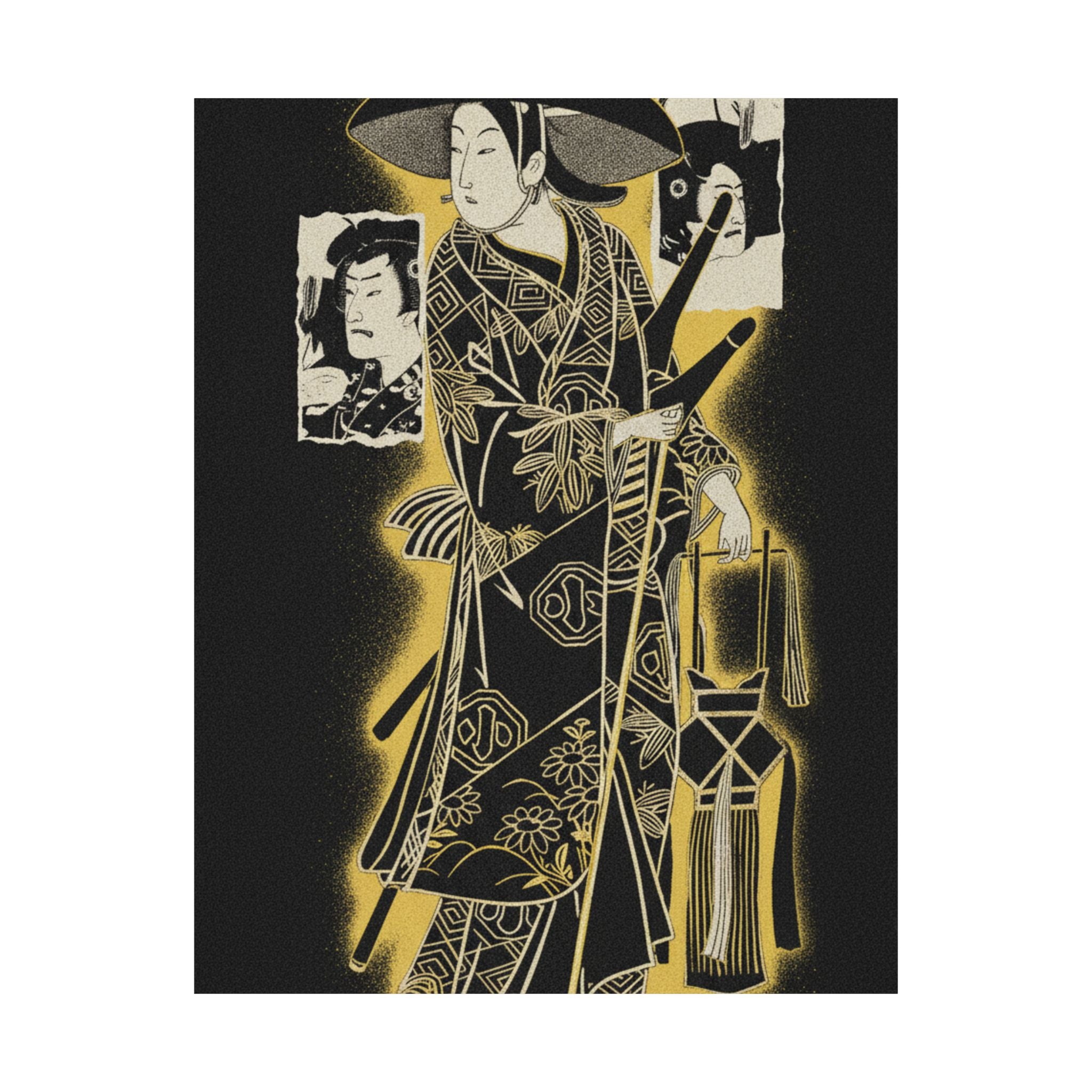 Streetwear Collage — The Actor, Arashi Otohachi, 1695–1769 In An Unidentified Role — Matte Poster
