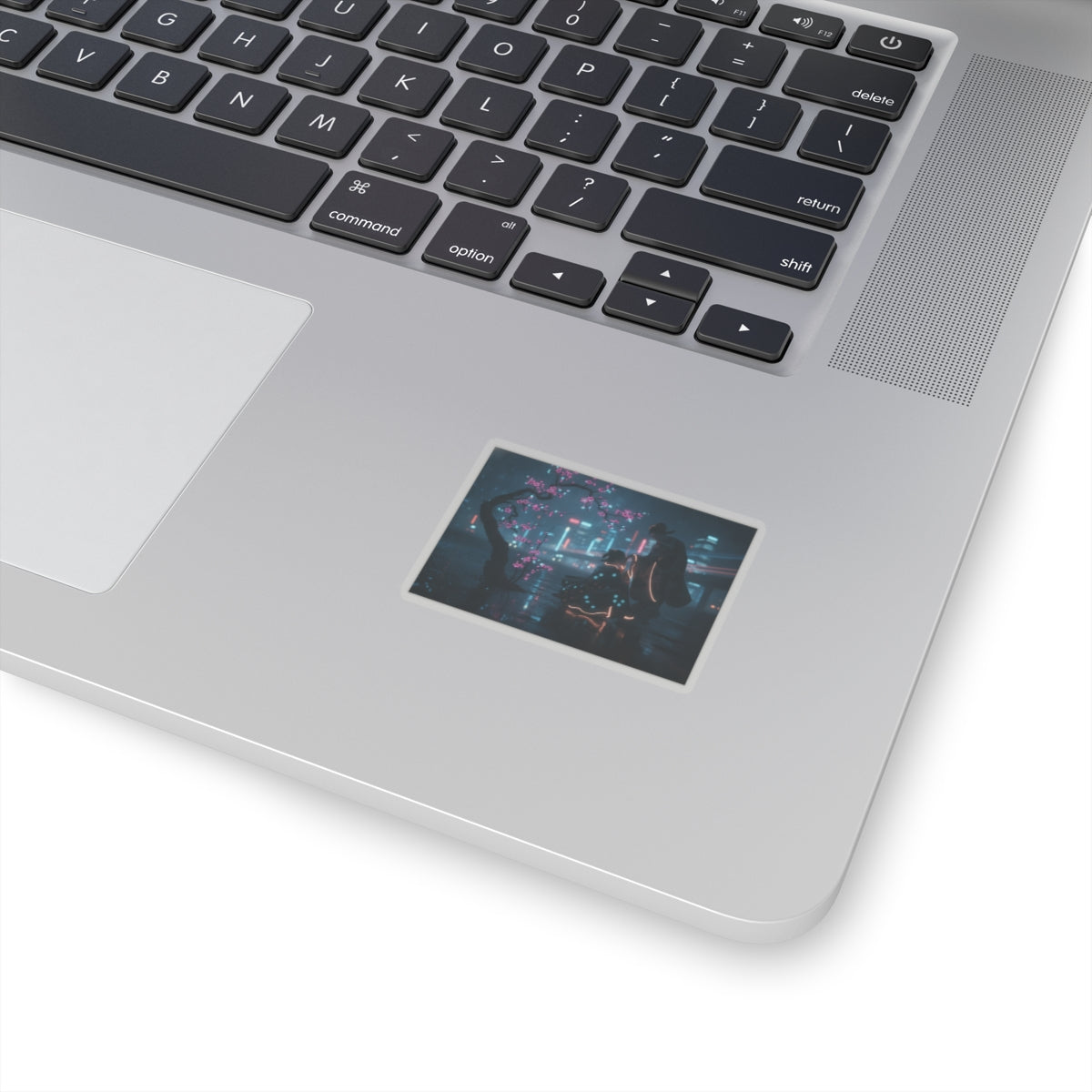 Neon Noir — Two Girls Under Plum Tree — Kiss-Cut Sticker