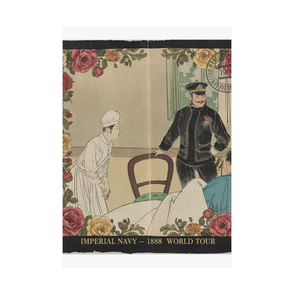 Vintage Bootleg — The Torpedo Officer (Suirai Shikan), Frontispiece Illustration From The Literary — Matte Poster