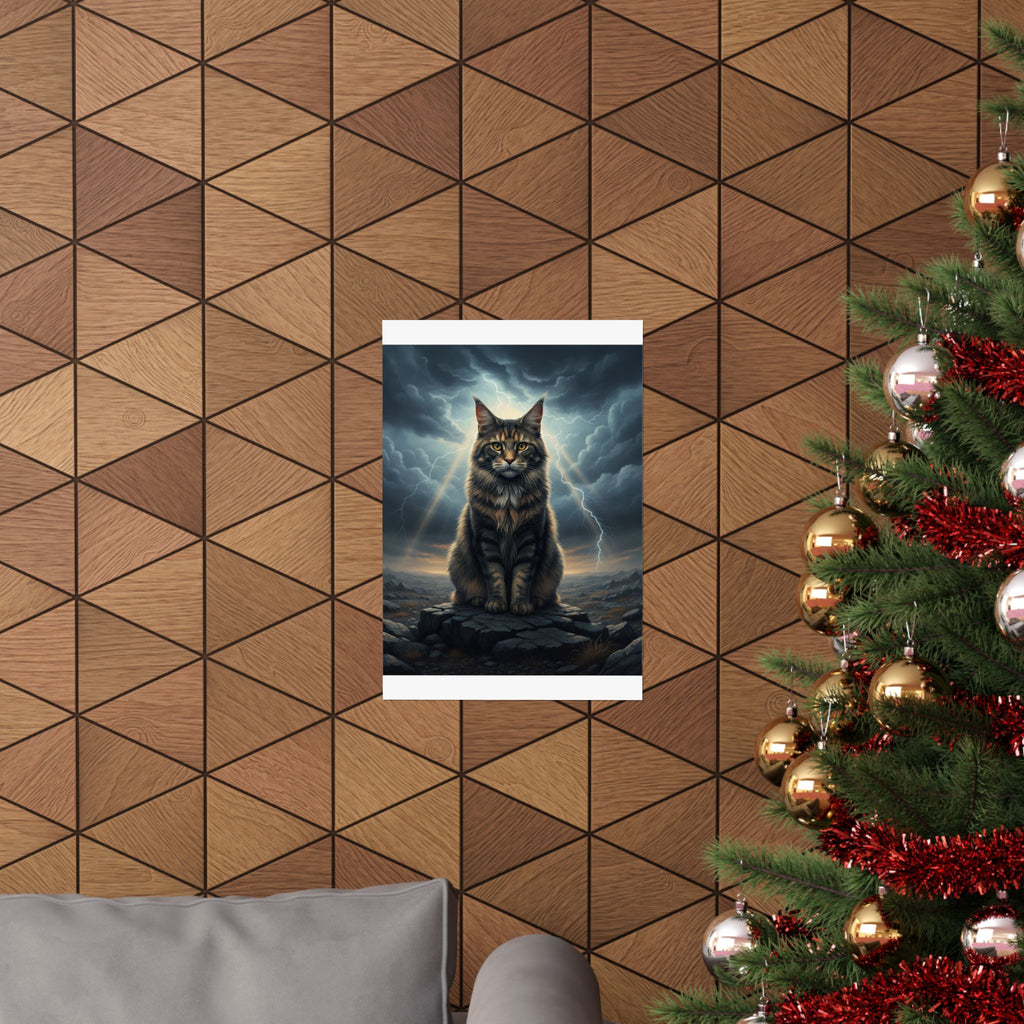 Dramatic Storm — Cat — Matte Poster