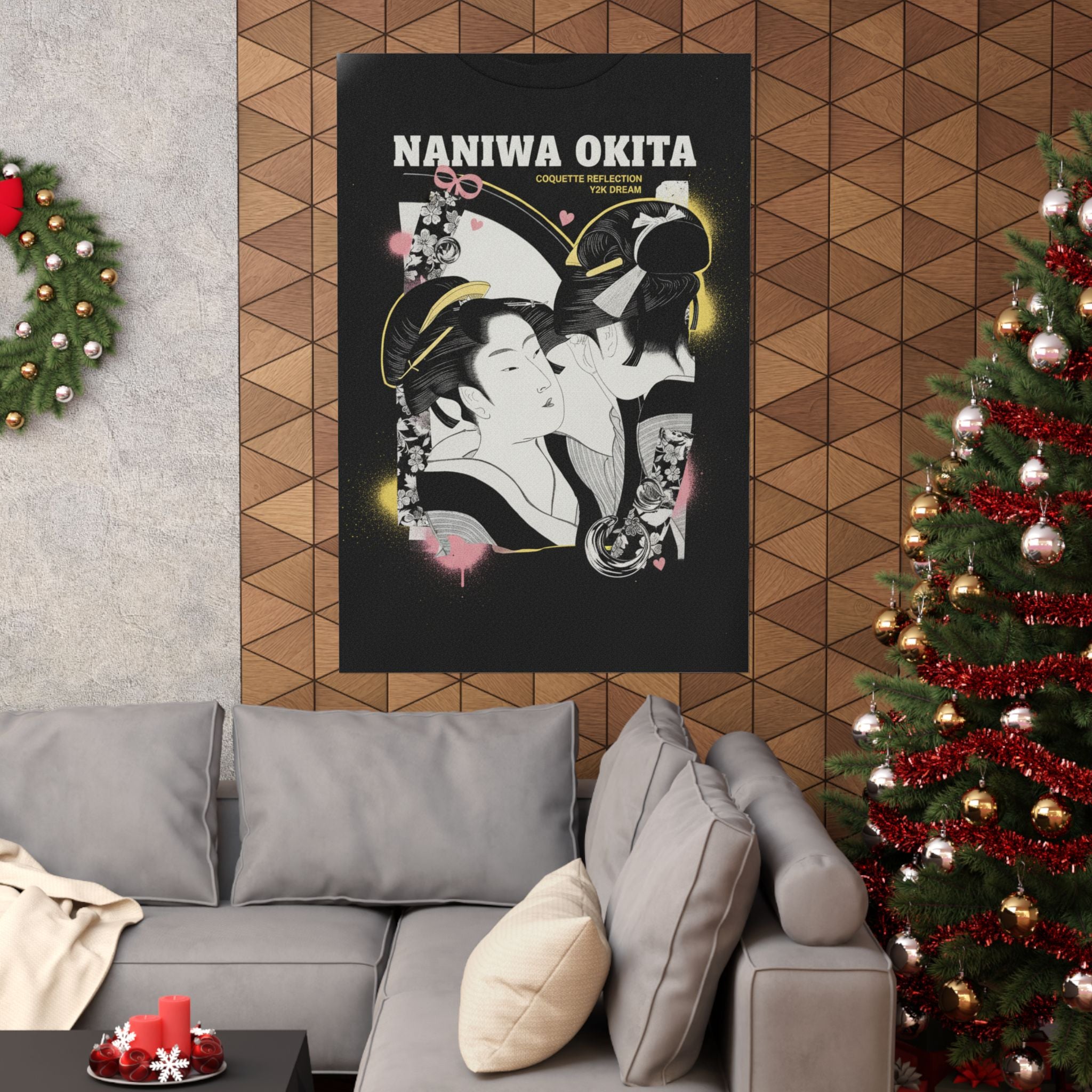 Streetwear Collage — Naniwa Okita Admiring Herself In A Mirror — Matte Poster