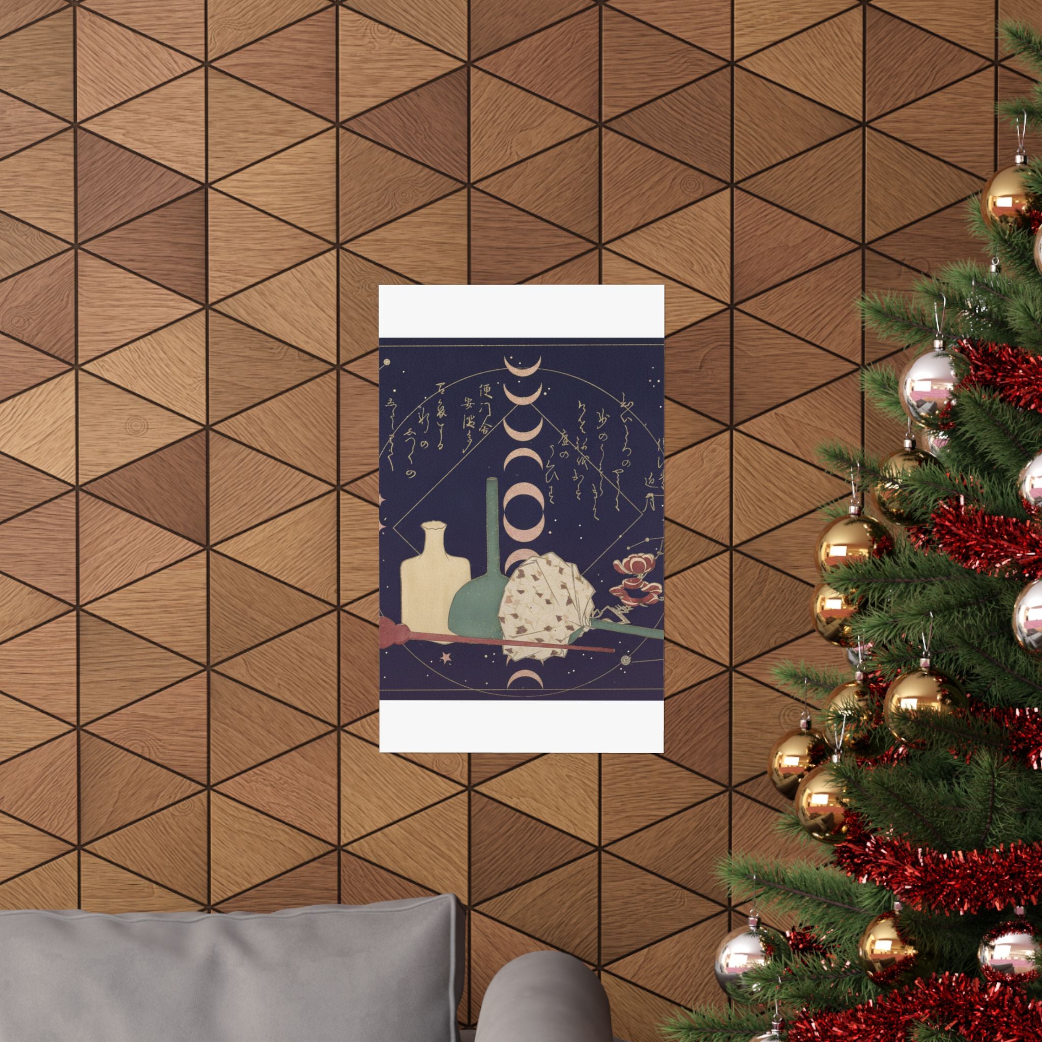 Celestial — Glass-Wares With Plum Blossoms — Matte Poster