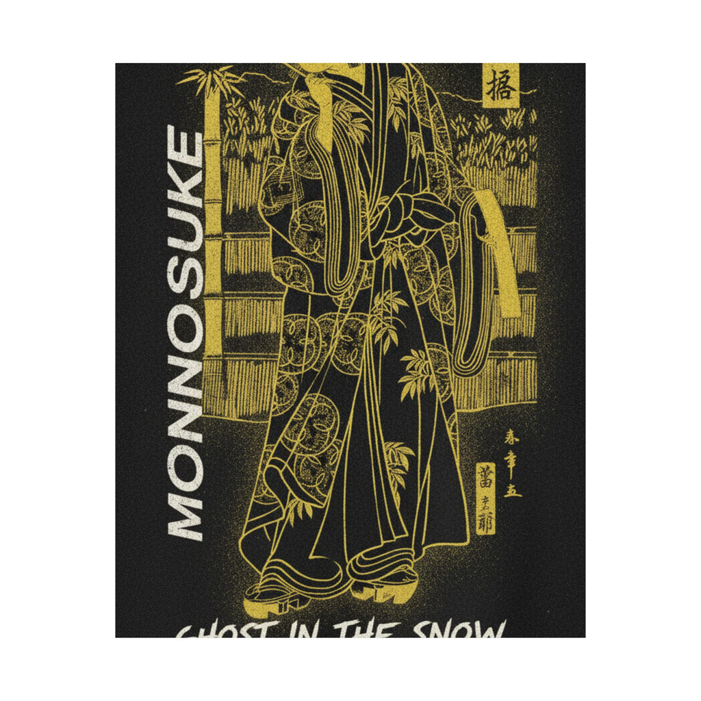 Streetwear Collage — The Second Ichikawa Monnosuke As A Man Of High Rank Standing In The Snow — Matte Poster
