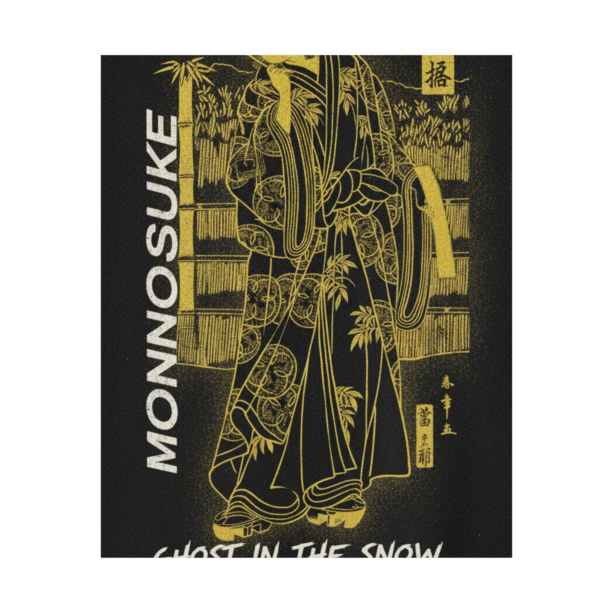 Streetwear Collage — The Second Ichikawa Monnosuke As A Man Of High Rank Standing In The Snow — Matte Poster