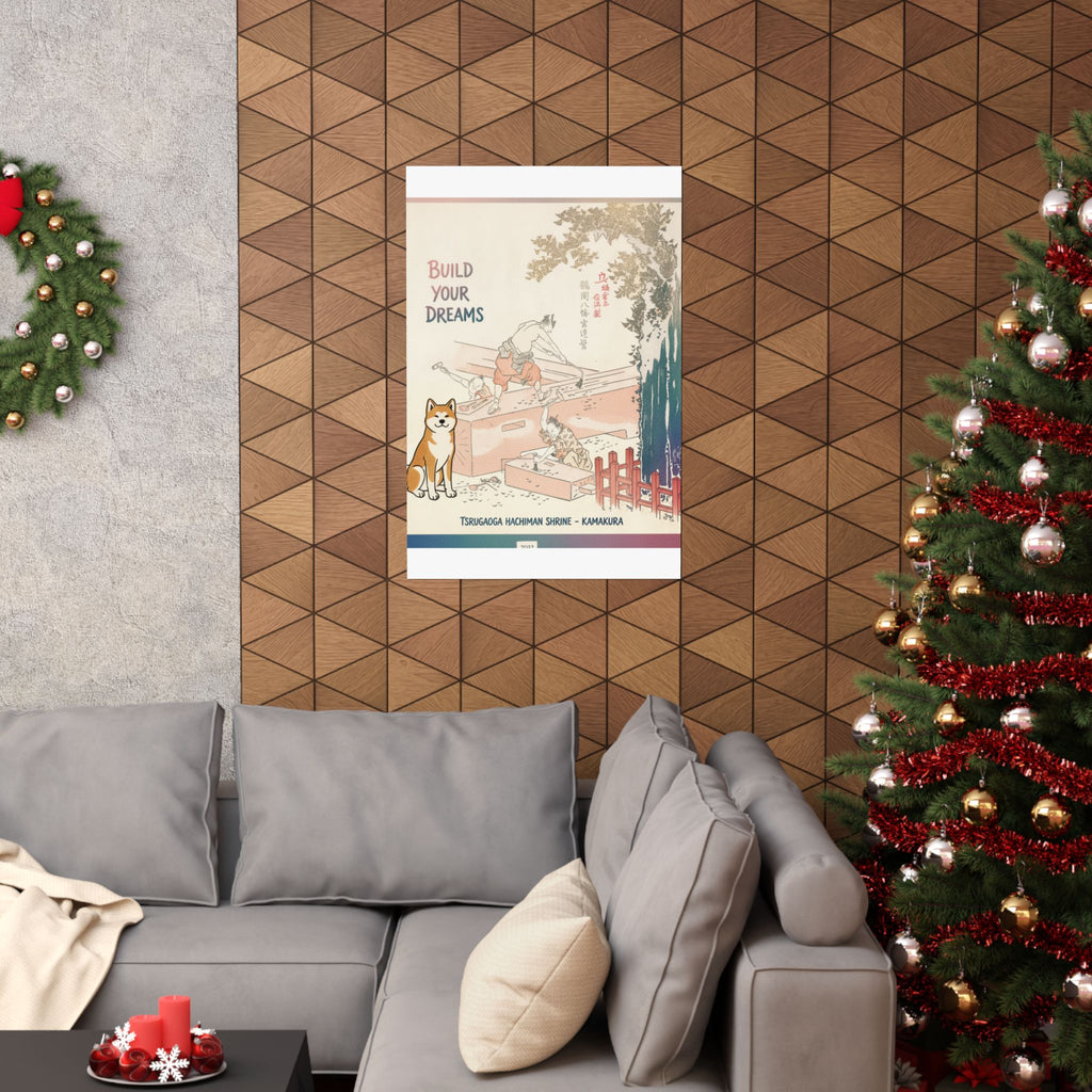 Affirmation — History Of Kamakura: Building Tsurugaoka Hachiman Shrine — Matte Poster