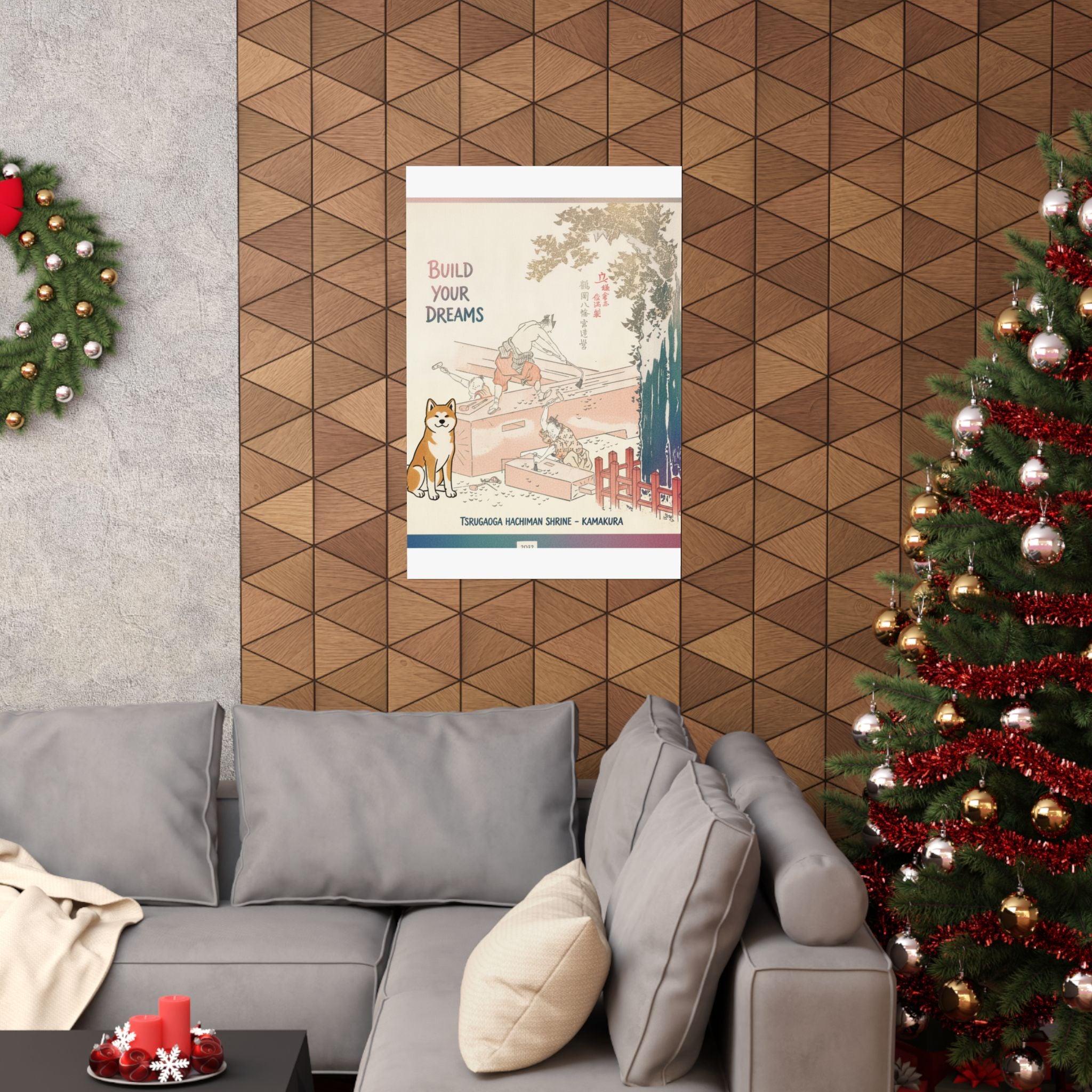 Affirmation — History Of Kamakura: Building Tsurugaoka Hachiman Shrine — Matte Poster