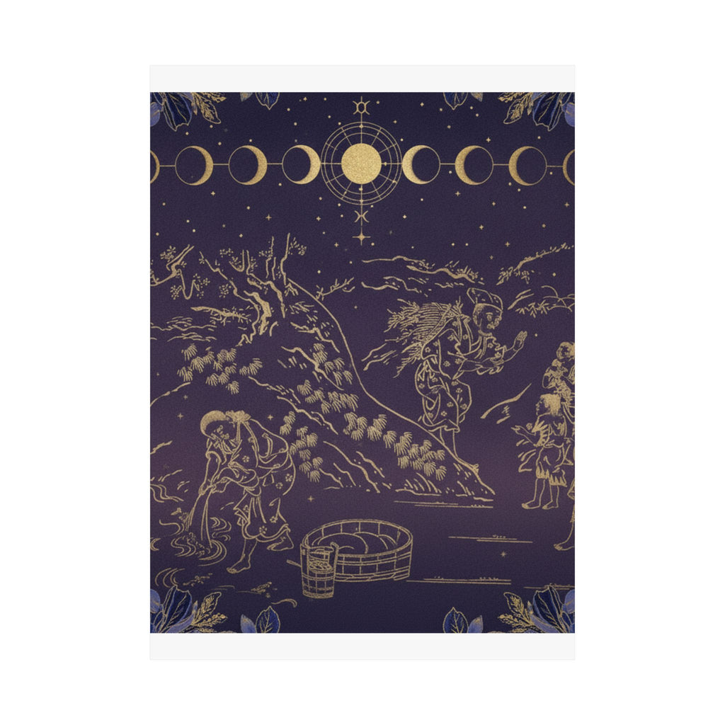 Celestial — Fagot–Gatherer Finds Boy With Sparrow — Matte Poster