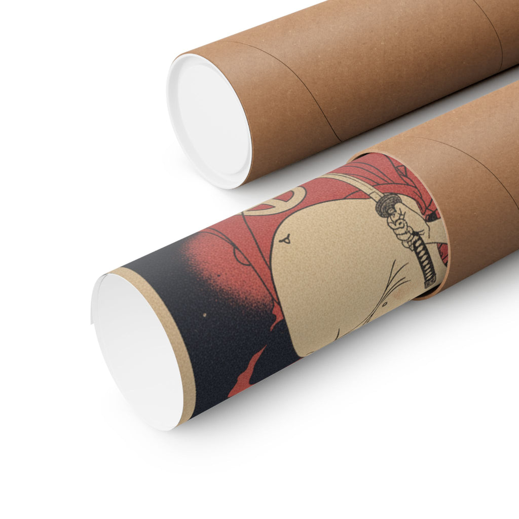 Japanese Street — The Third Otani Hiroji As A Man Clothed Only With A Red Apron — Matte Poster