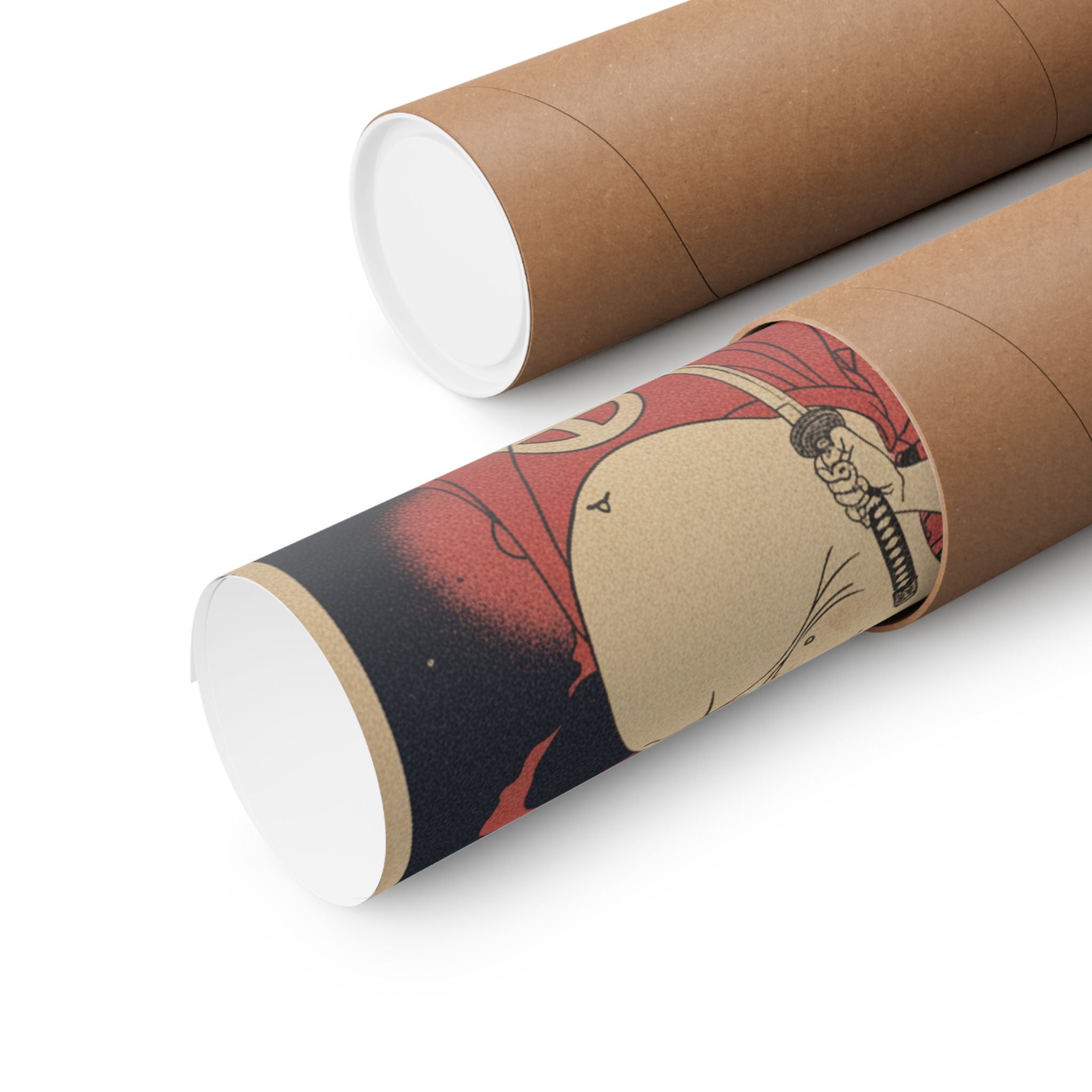 Japanese Street — The Third Otani Hiroji As A Man Clothed Only With A Red Apron — Matte Poster