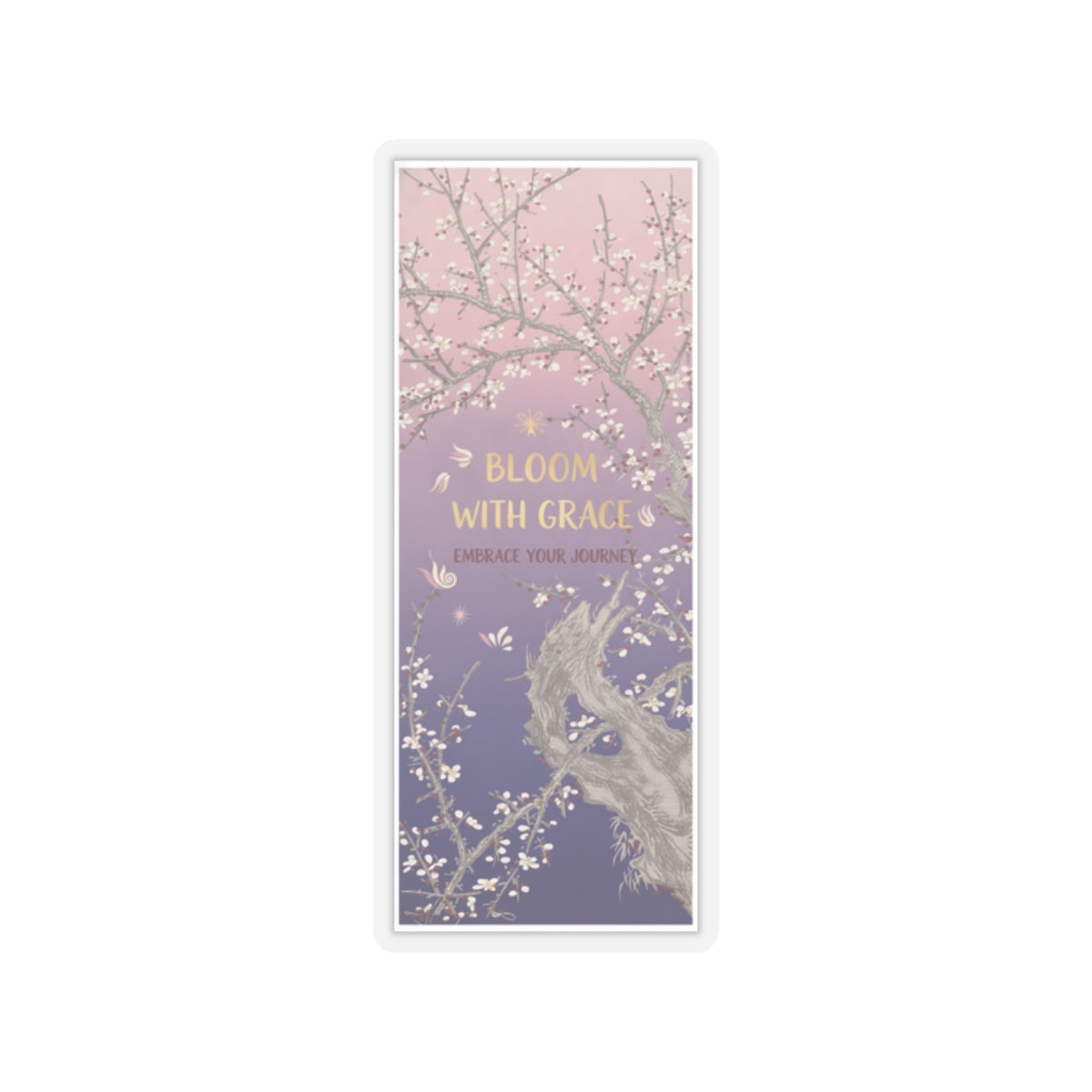 Affirmation — Plum Tree In Blossom — Kiss-Cut Sticker