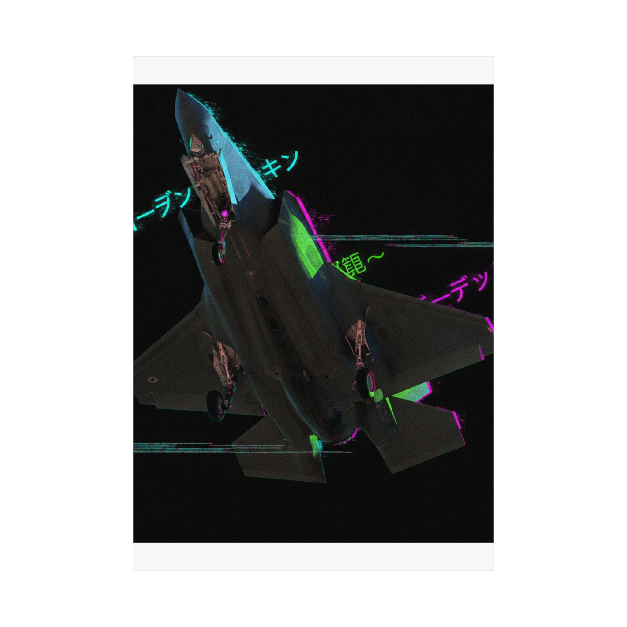 Glitch Culture — Plane — Matte Poster