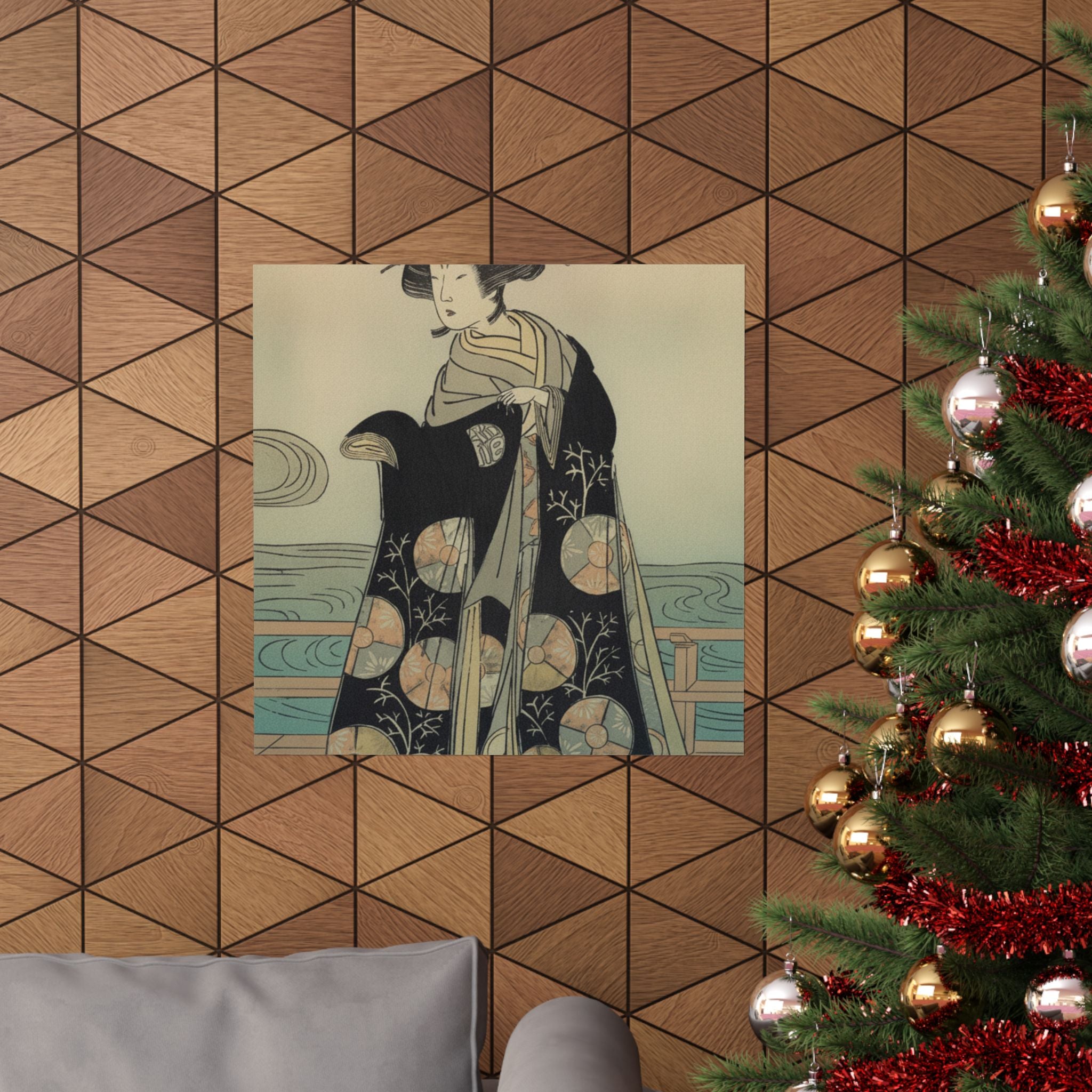 Affirmation — Yoshizawa Iroha As A Woman Standing On The Engawa Of A House By A River — Matte Poster