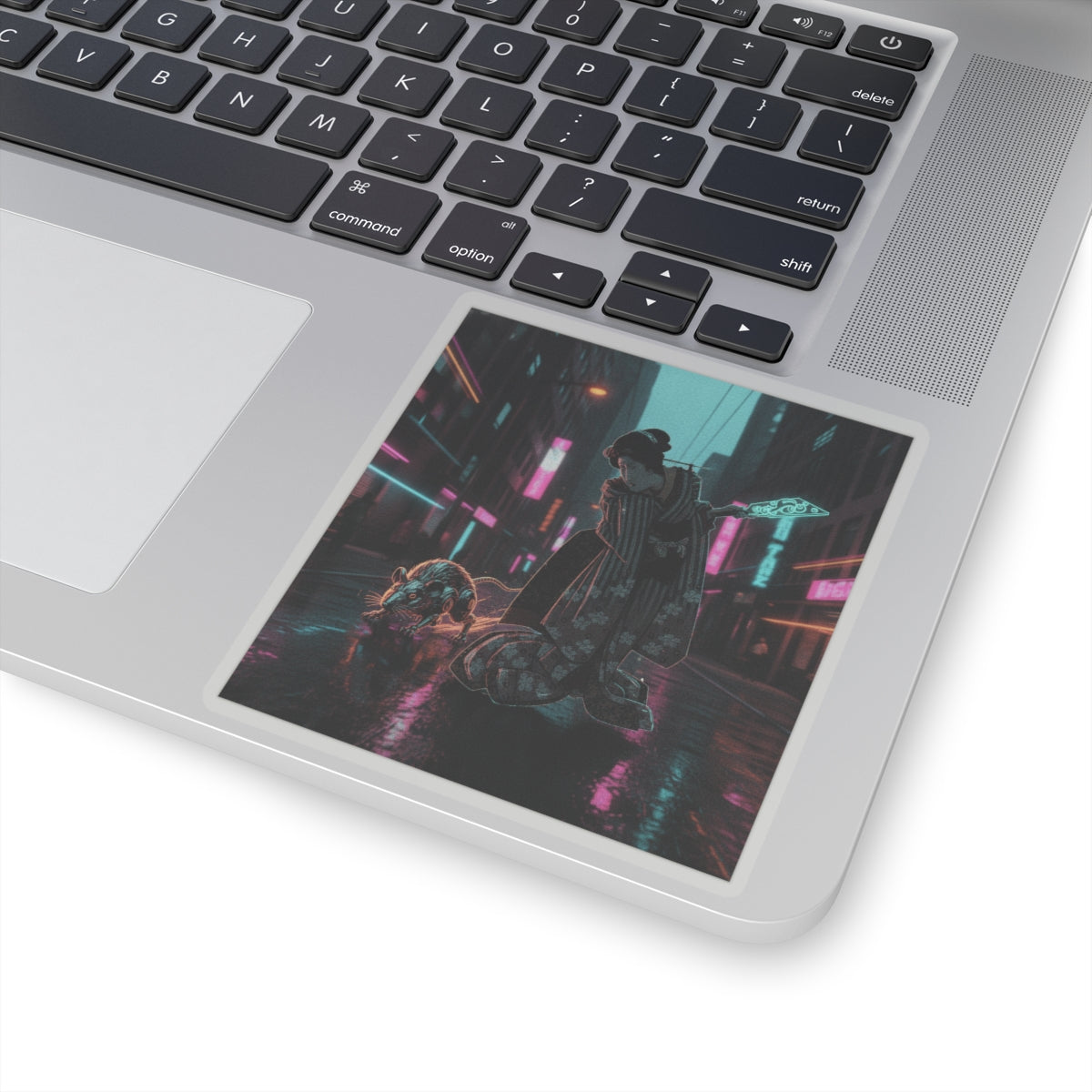 Fast Furious — New Year Greeting Card For "Rat" Year — Kiss-Cut Sticker