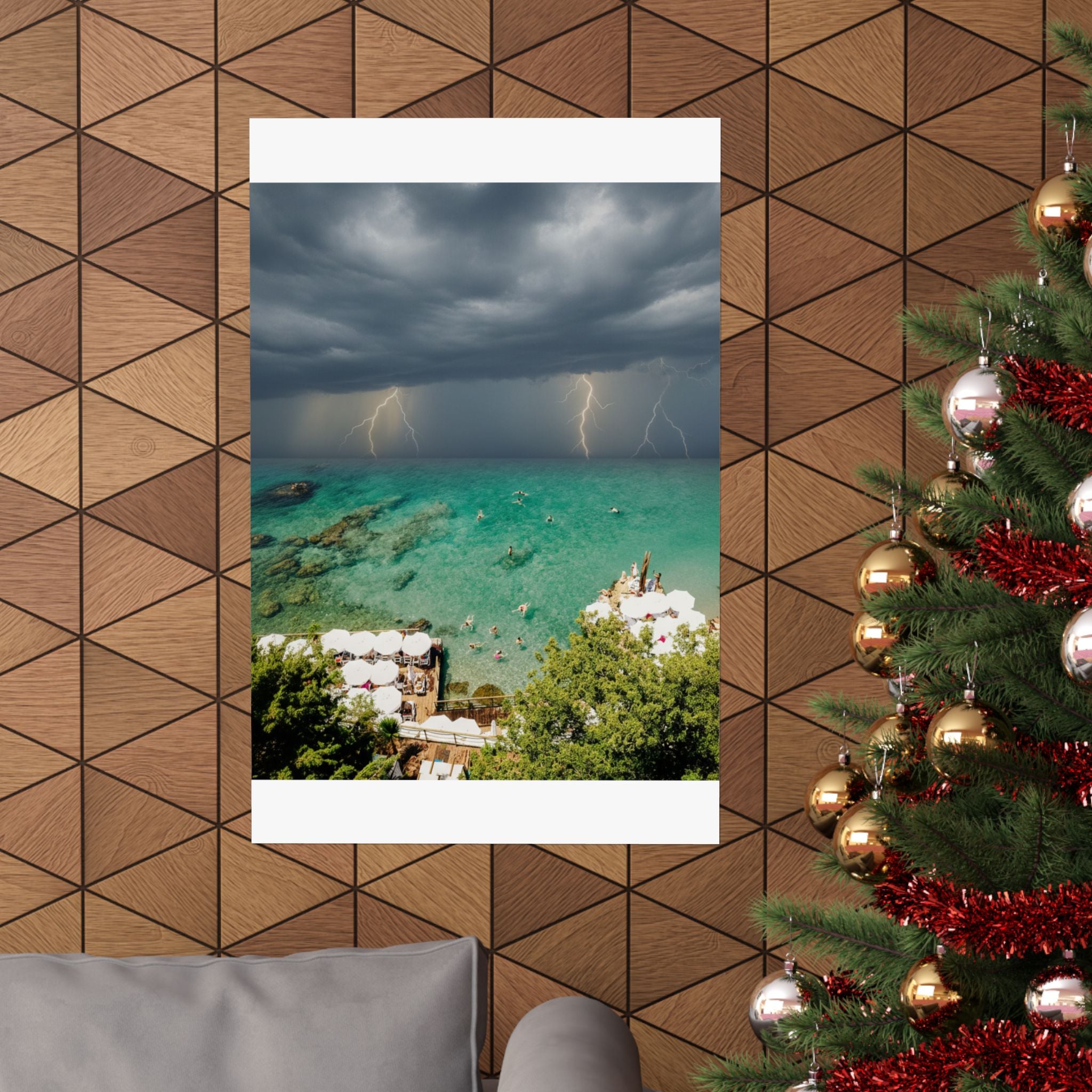 Dramatic Storm — Beach — Matte Poster