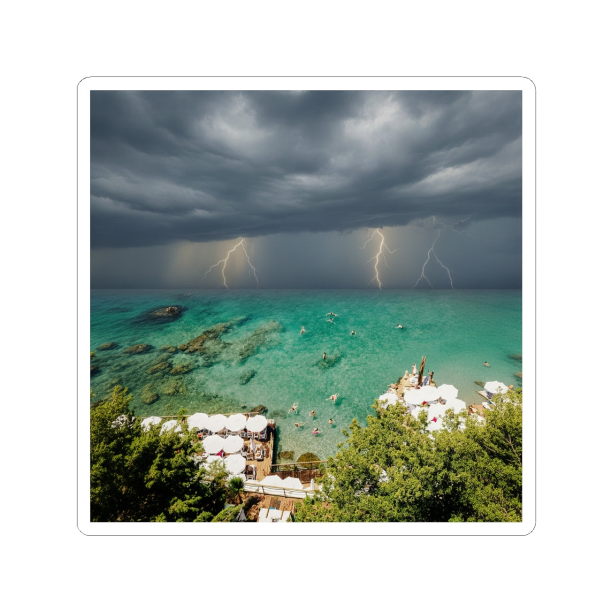 Dramatic Storm kiss-cut sticker — product view 4