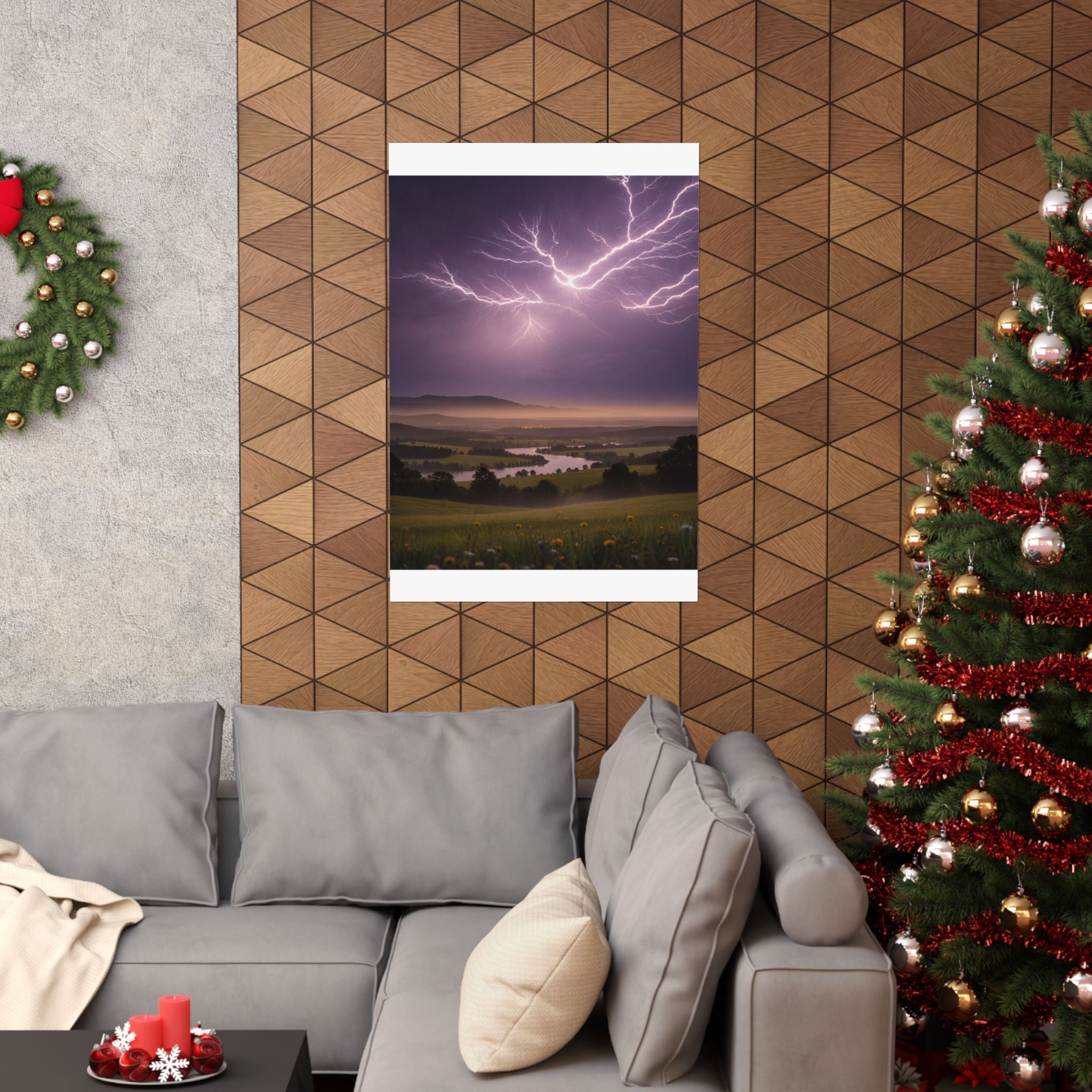 Scenic Nature — Lightning — Matte Poster