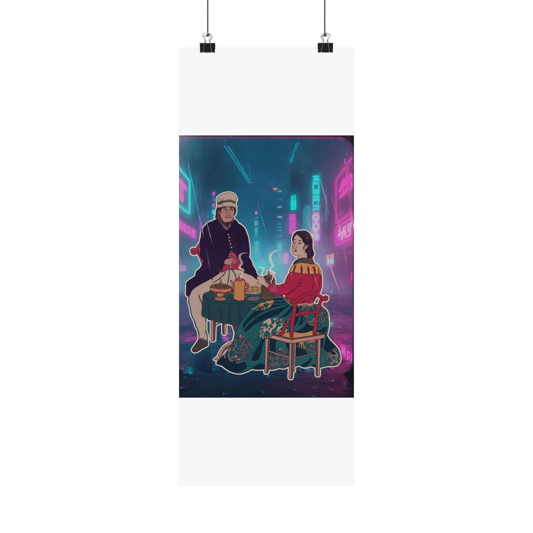 Neon Noir — Amerikajin — Matte Poster