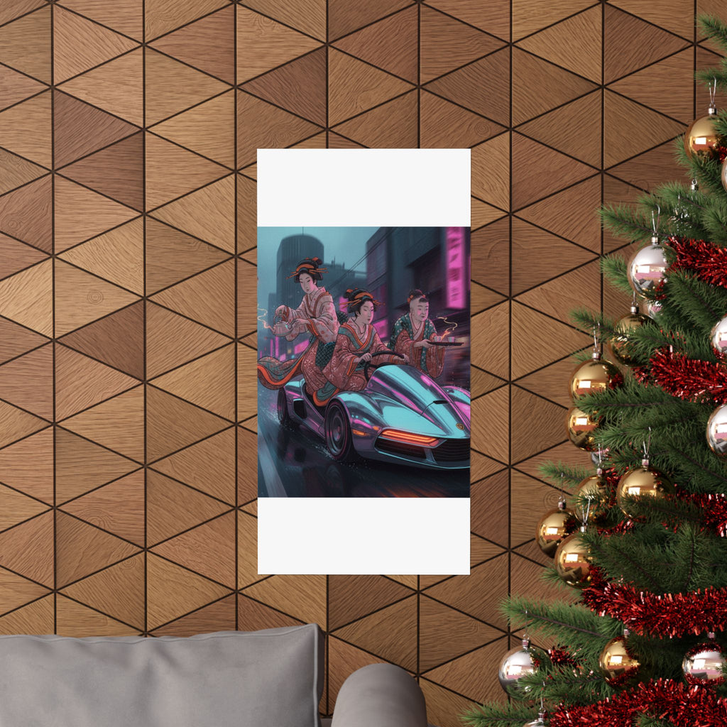Fast Furious — Two Young Ladies Having Tea Attended By Elderly Servant — Matte Poster