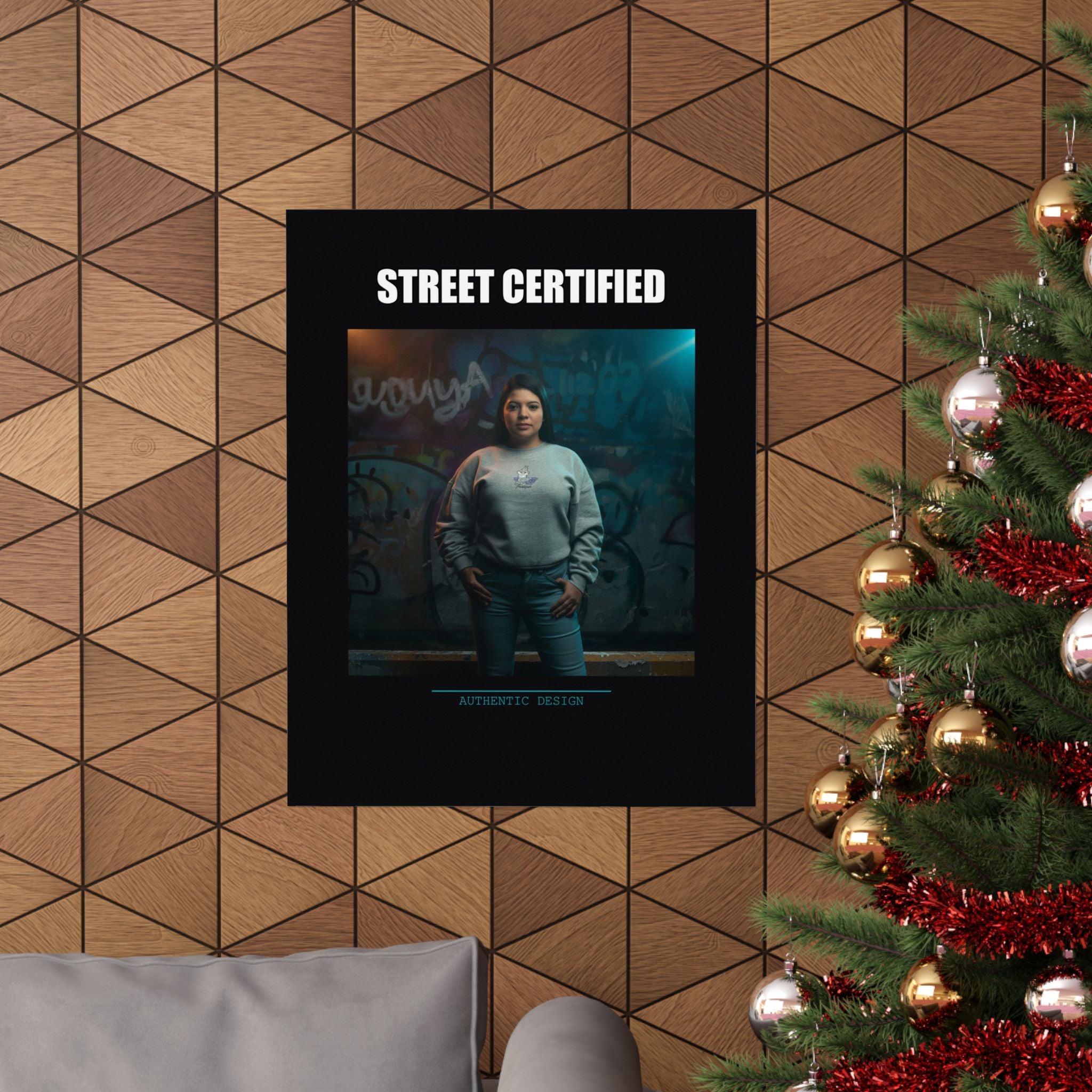 Street Certified Graffiti Wall Portrait Matte Poster