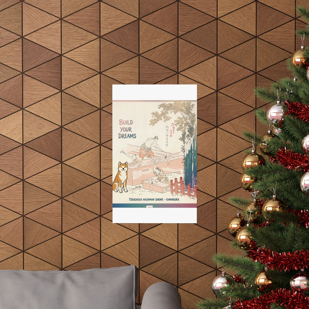 Affirmation — History Of Kamakura: Building Tsurugaoka Hachiman Shrine — Matte Poster