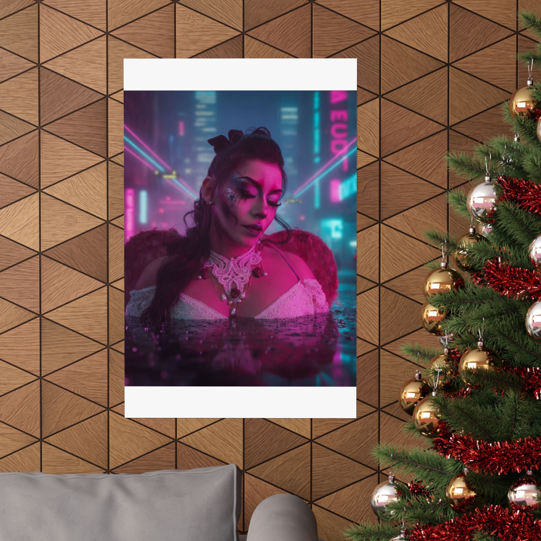 Neon Noir — Person — Matte Poster