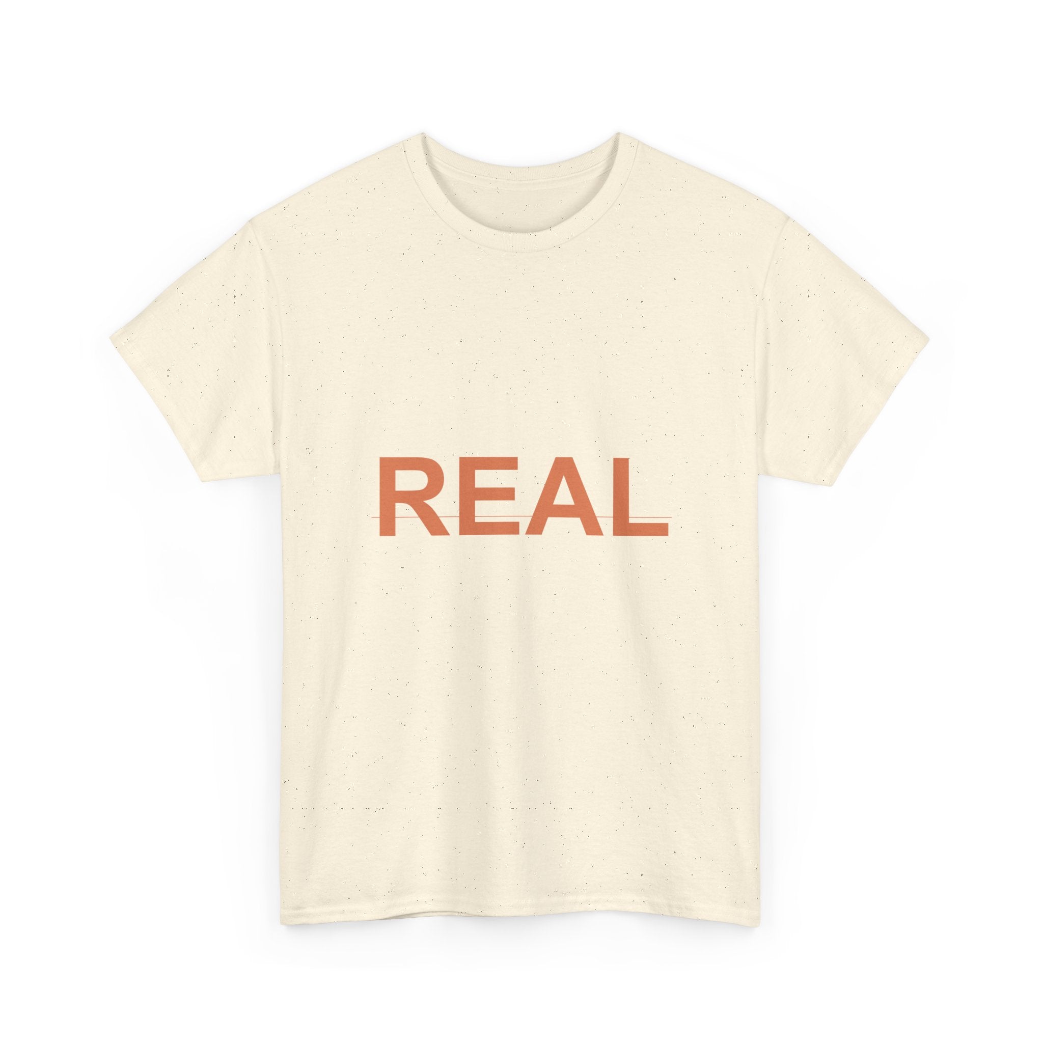 REAL Bold Burnt-Orange Minimal Typography Tee