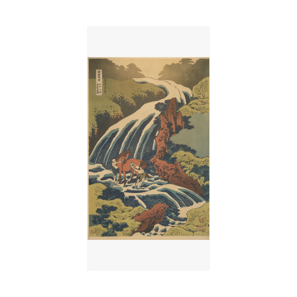 Scenic Nature — The Waterfall Where Yoshitsune Washed His Horse At Yoshino In Yamato Province (W — Matte Poster