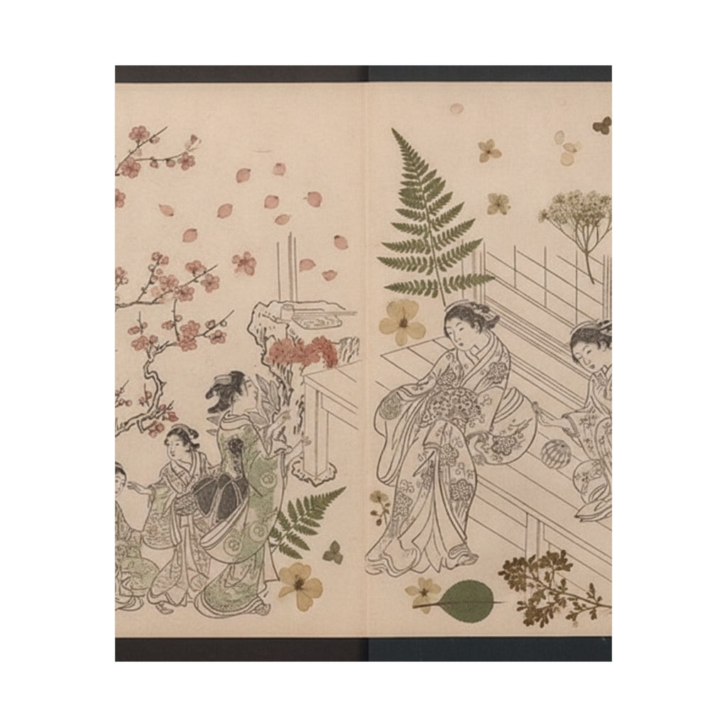 Botanical — True Reflections On The Life And Manners Of A Woman (Ehon Masukagami) 絵本十寸鏡 — Matte Poster