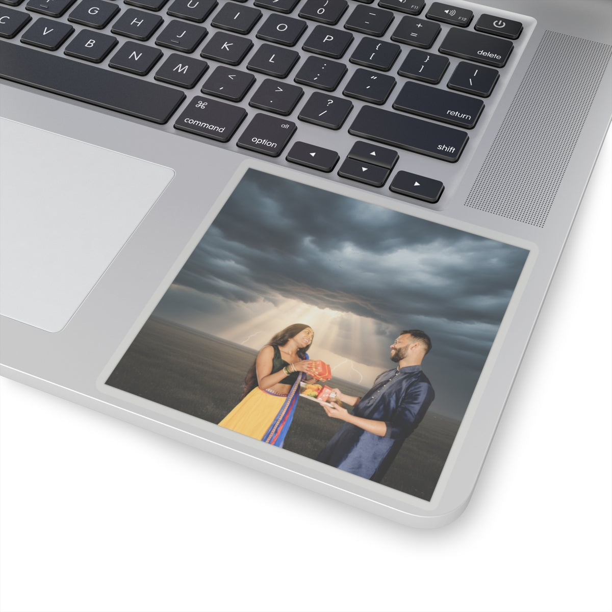Dramatic Storm — Person — Kiss-Cut Sticker