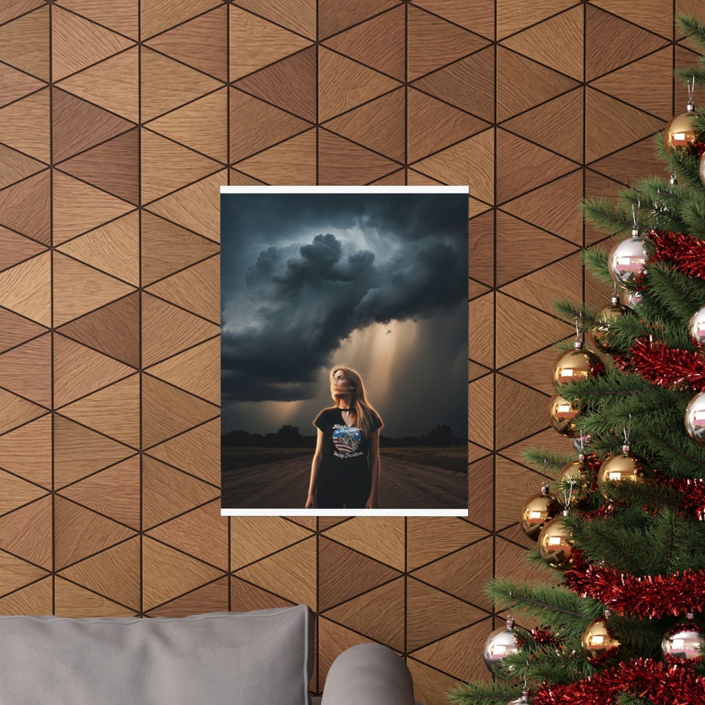 Dramatic Storm — Person — Matte Poster