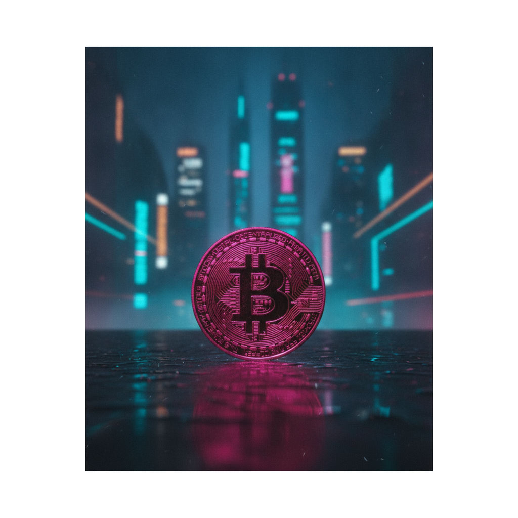 Neon Noir — Coin — Matte Poster