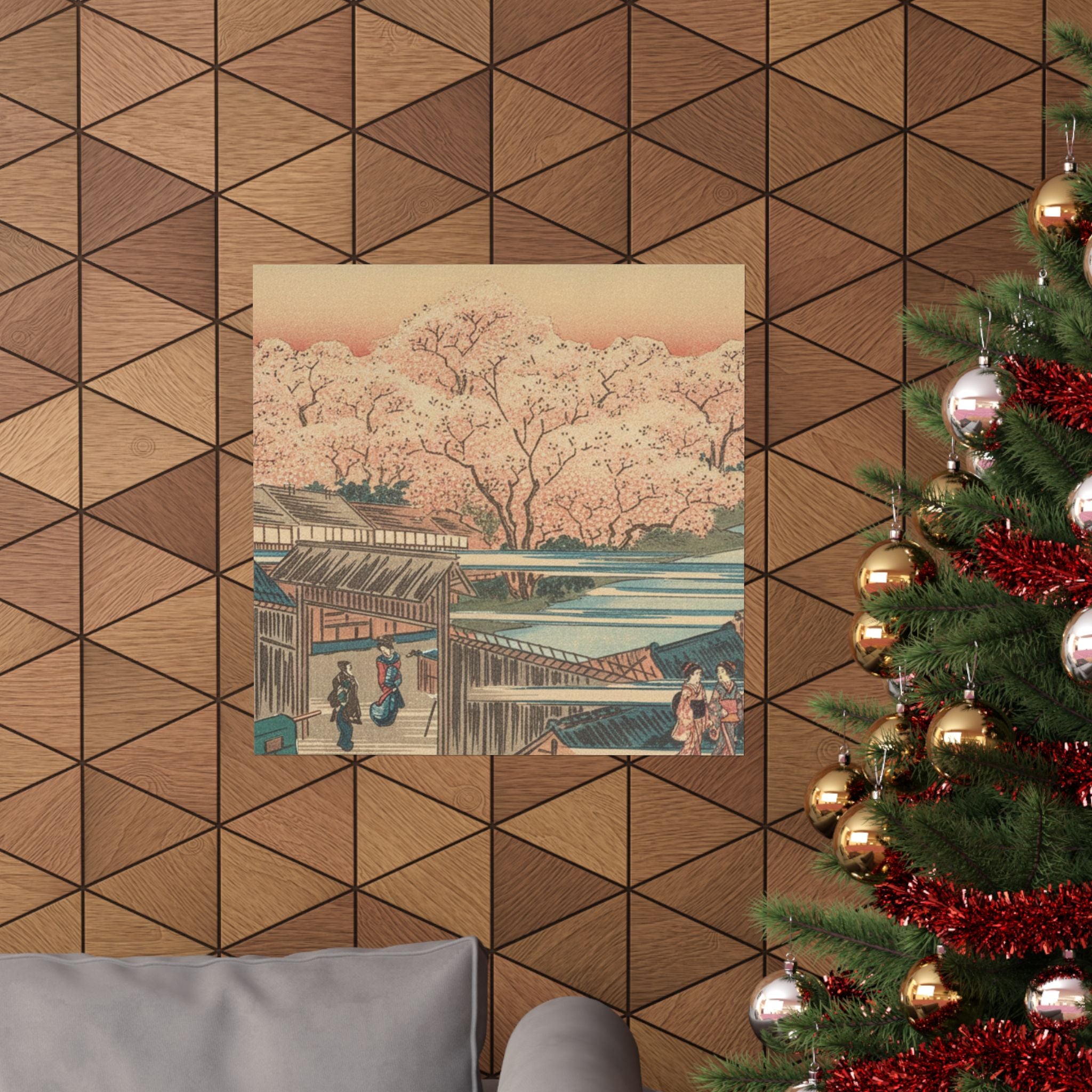Scenic Nature — Morning Cherries At Yoshiwara — Matte Poster