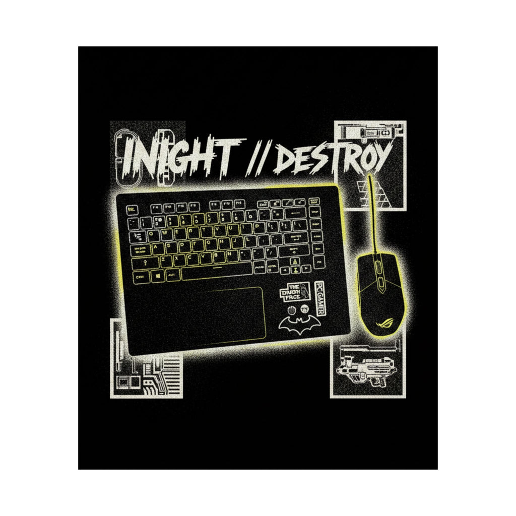 Streetwear Collage — Keyboard — Matte Poster