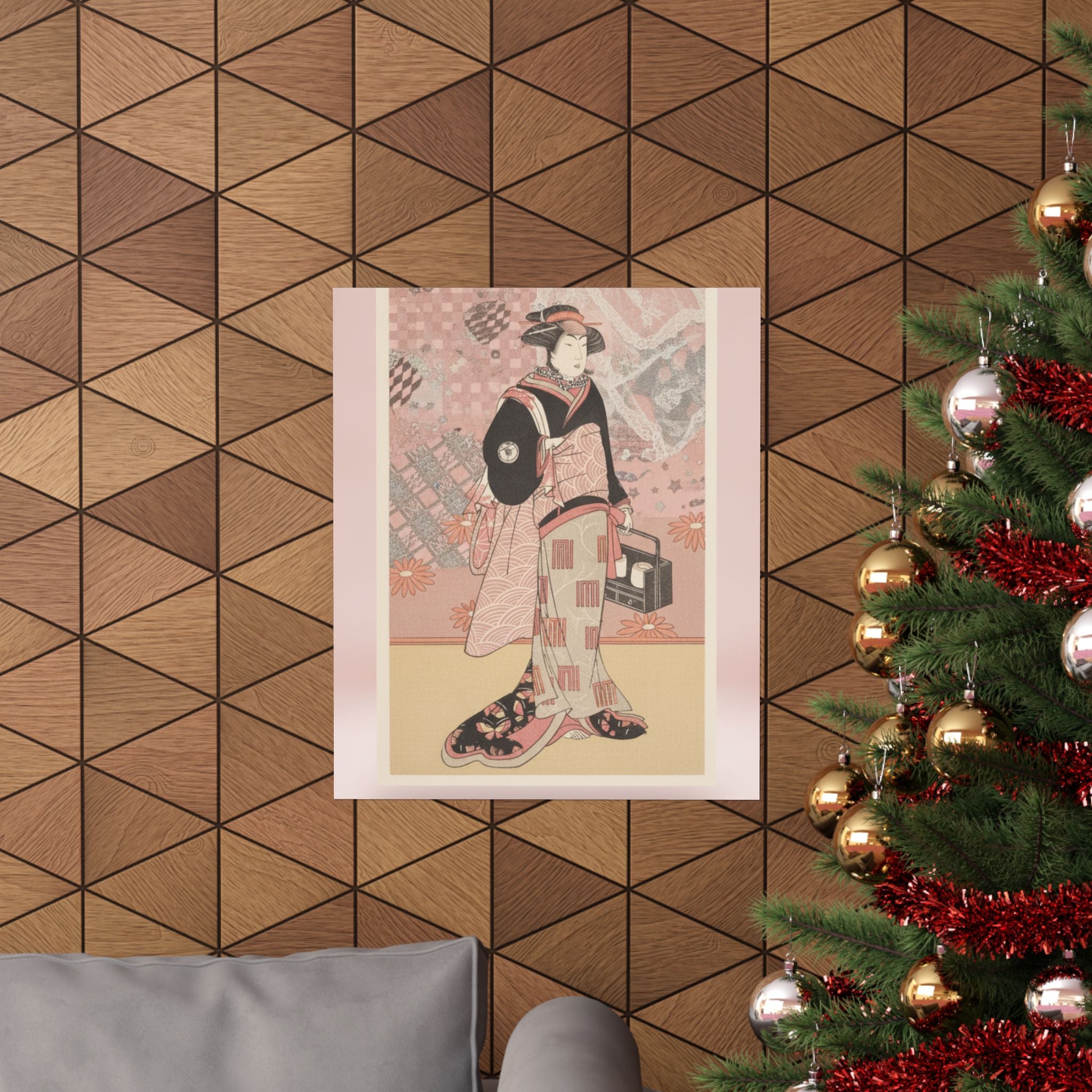 Product Marketing — The Actor Iwai Hanshiro Iv As A Woman In A Black Kimono — Matte Poster