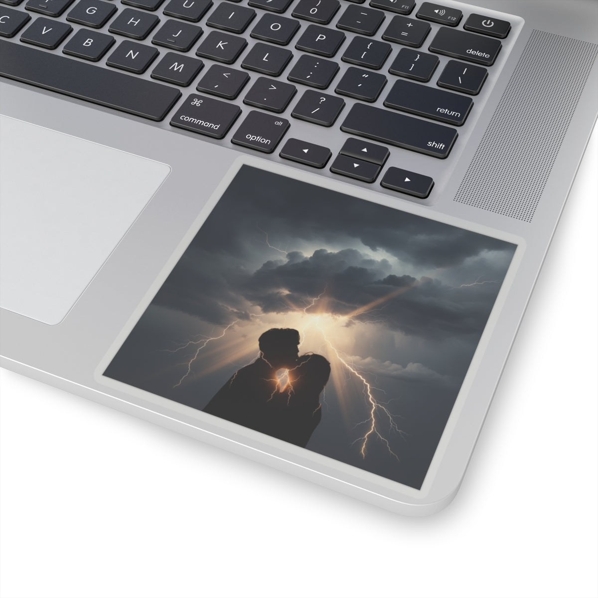 Dramatic Storm — Person — Kiss-Cut Sticker