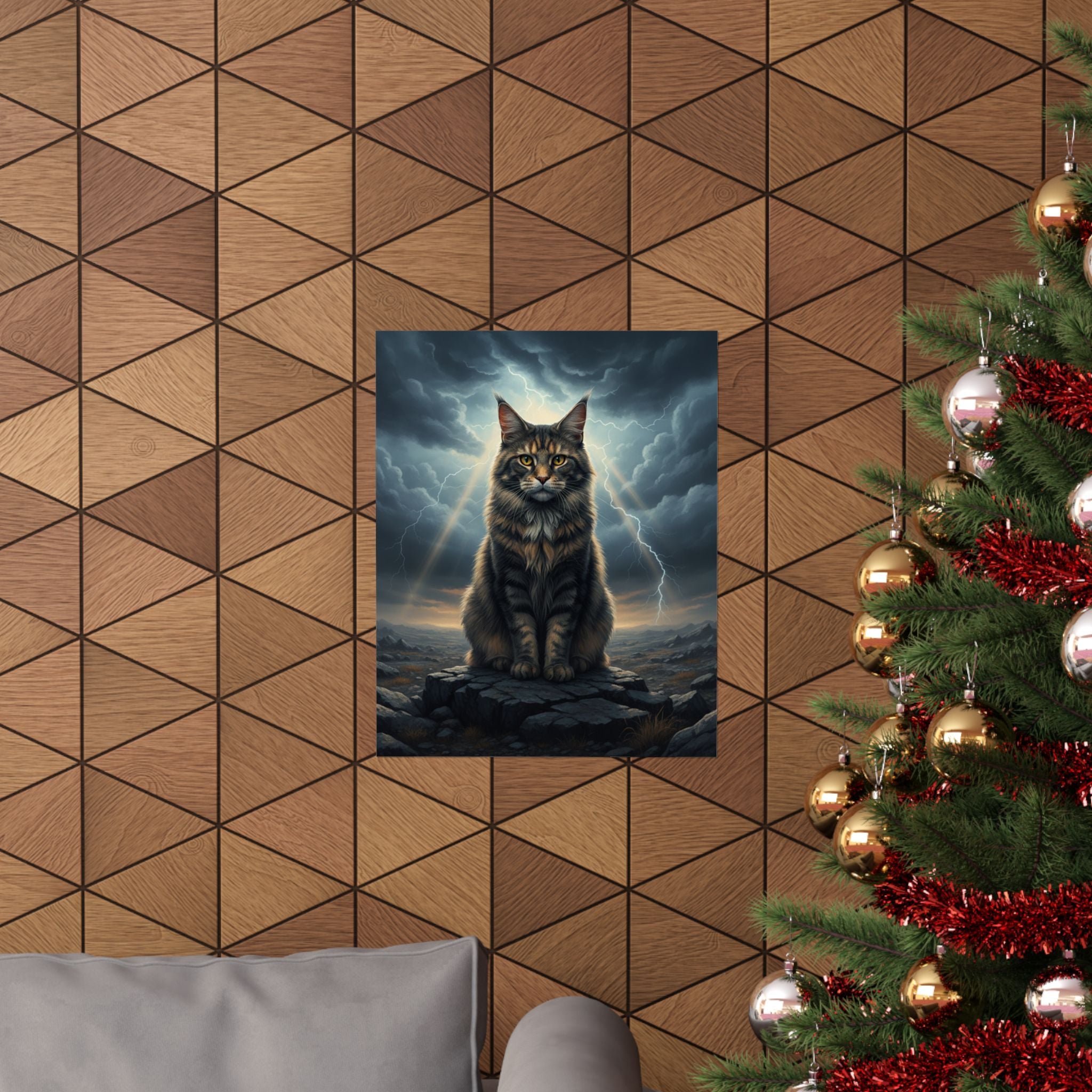 Dramatic Storm — Cat — Matte Poster