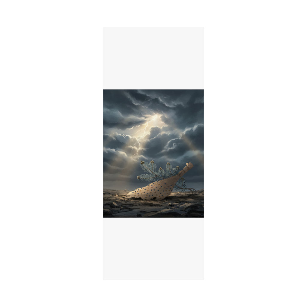 Dramatic Storm — Young Pine Tree And Jeweled Broom — Matte Poster