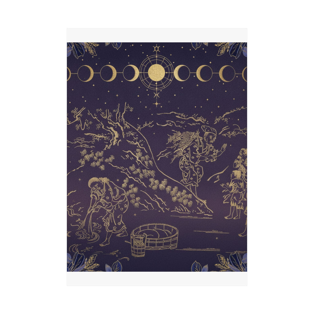Celestial — Fagot–Gatherer Finds Boy With Sparrow — Matte Poster