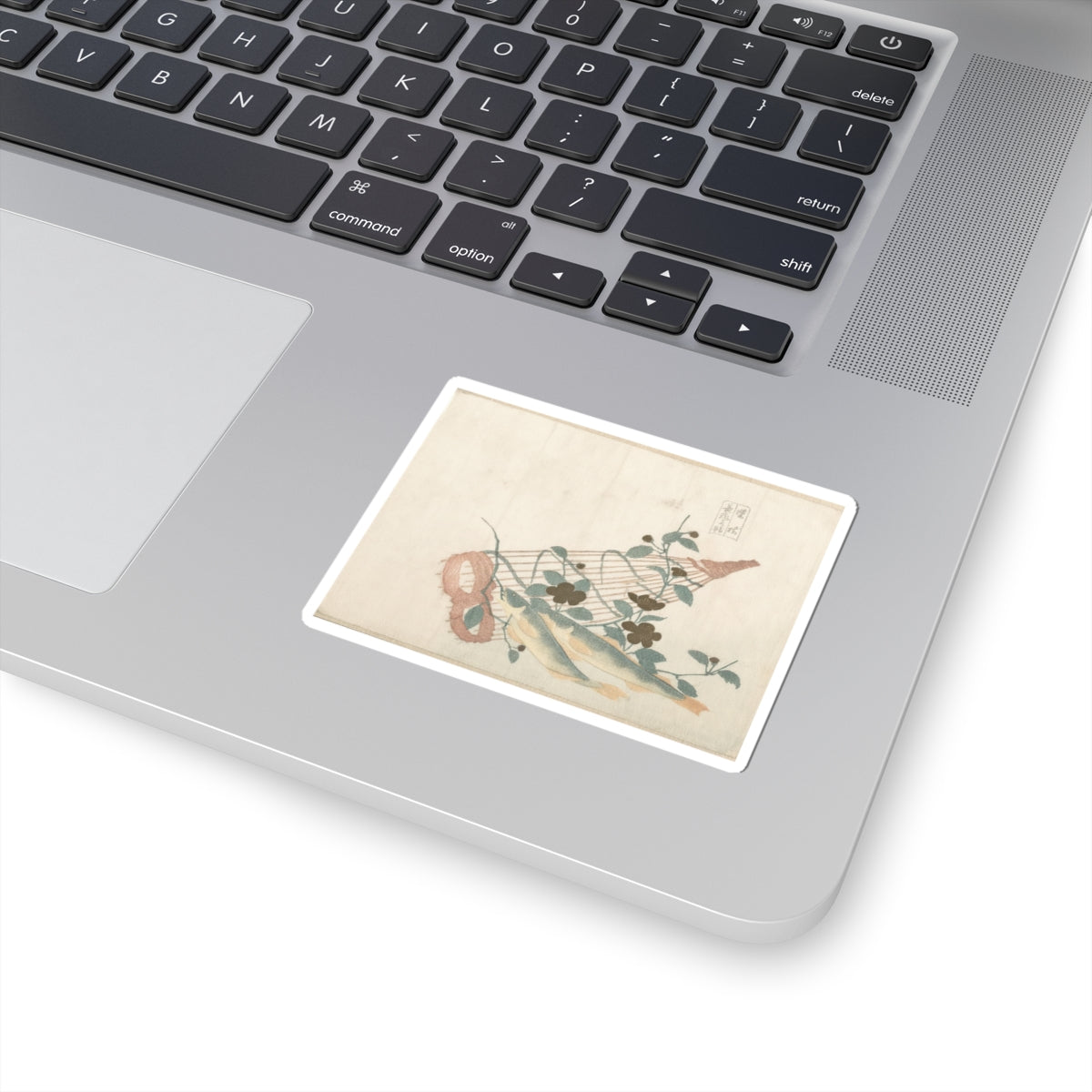 Botanical — Sweet Fishes Of The Nagara River, With Baskets And Flowers — Kiss-Cut Sticker