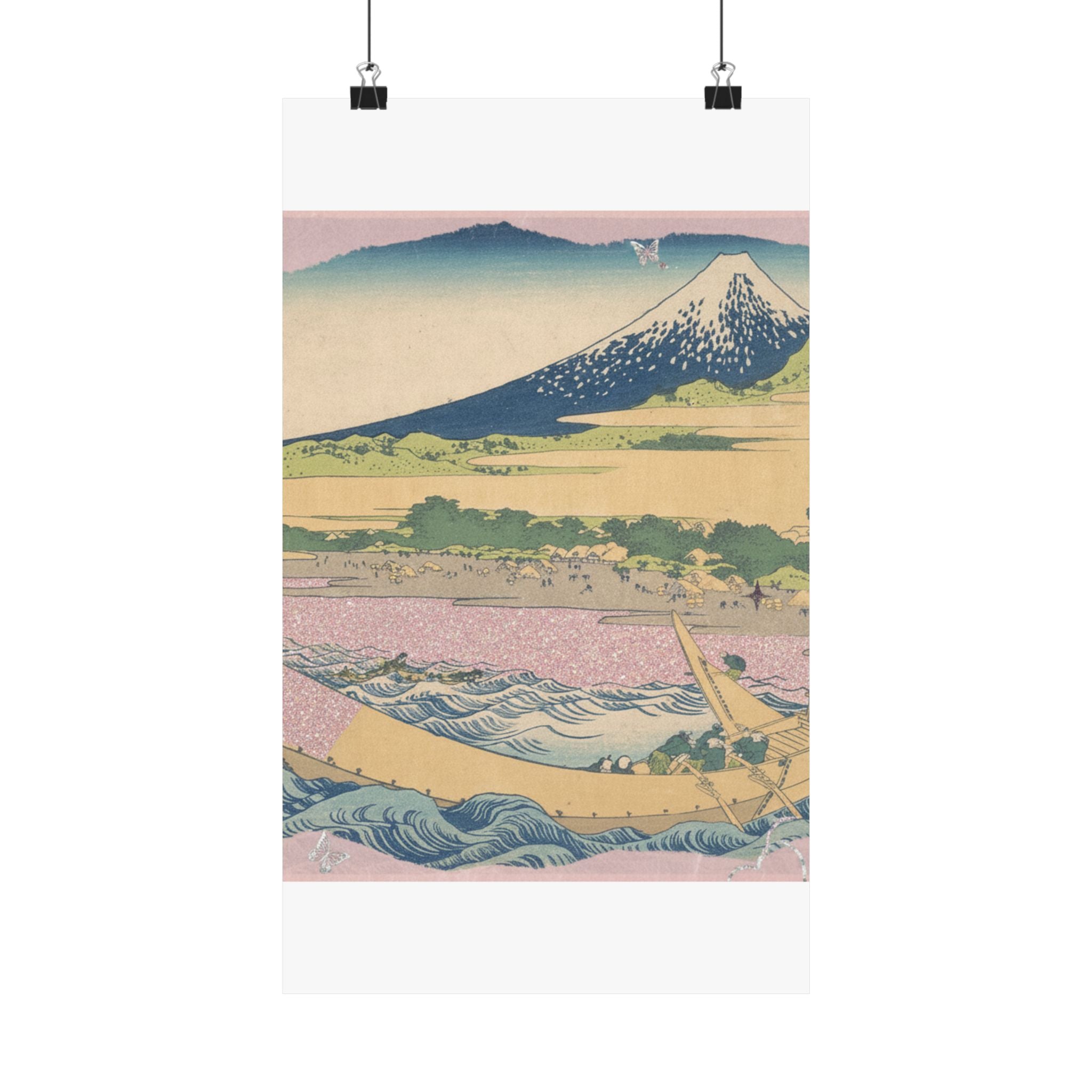 Scenic Nature — Tago Bay Near Ejiri On The Tōkaidō (Tōkaidō Ejiri Tago No Ura Ryaku Zu), From Th — Matte Poster
