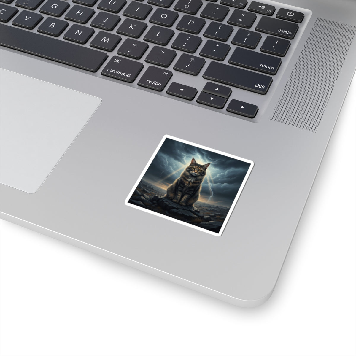 Dramatic Storm — Cat — Kiss-Cut Sticker