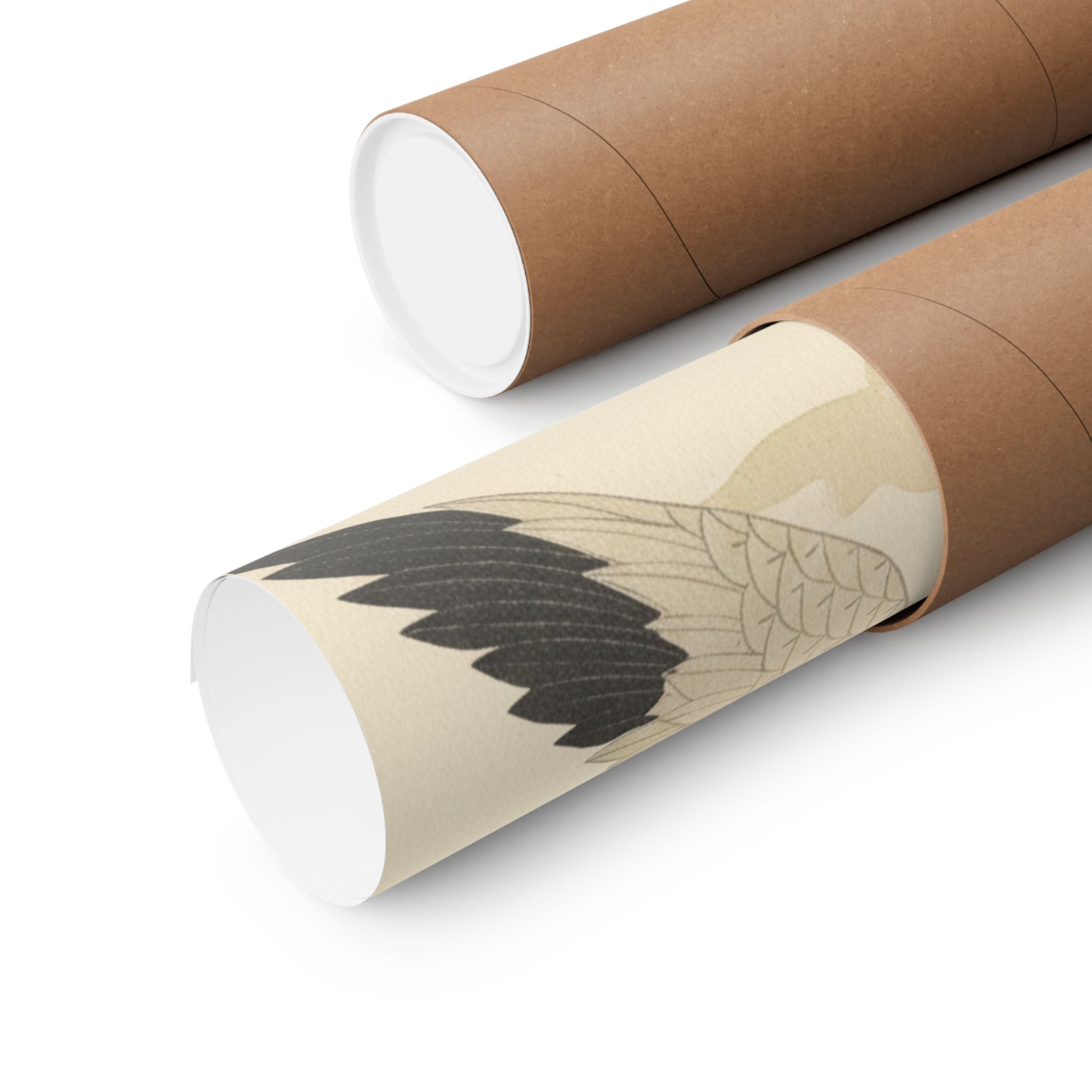 Botanical — White Crane Flying Across The Sun'S Disc — Matte Poster