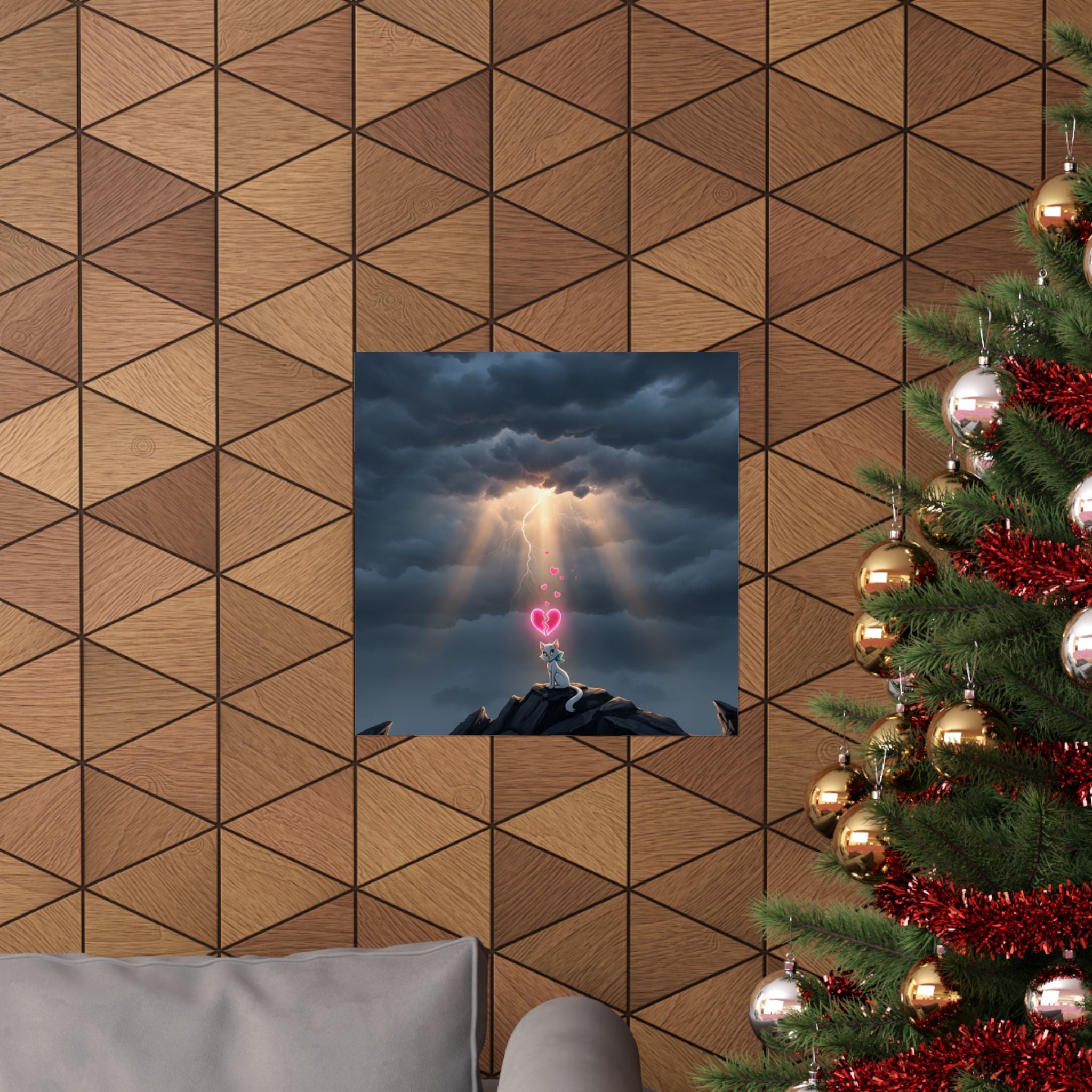 Dramatic Storm — Cat — Matte Poster