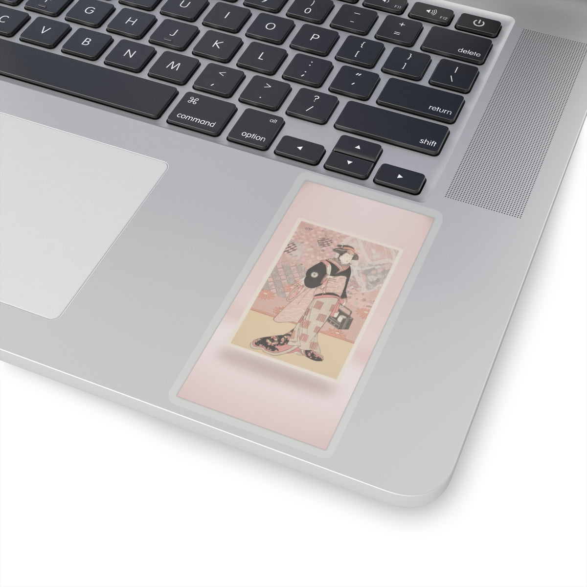 Product Marketing — The Actor Iwai Hanshiro Iv As A Woman In A Black Kimono — Kiss-Cut Sticker