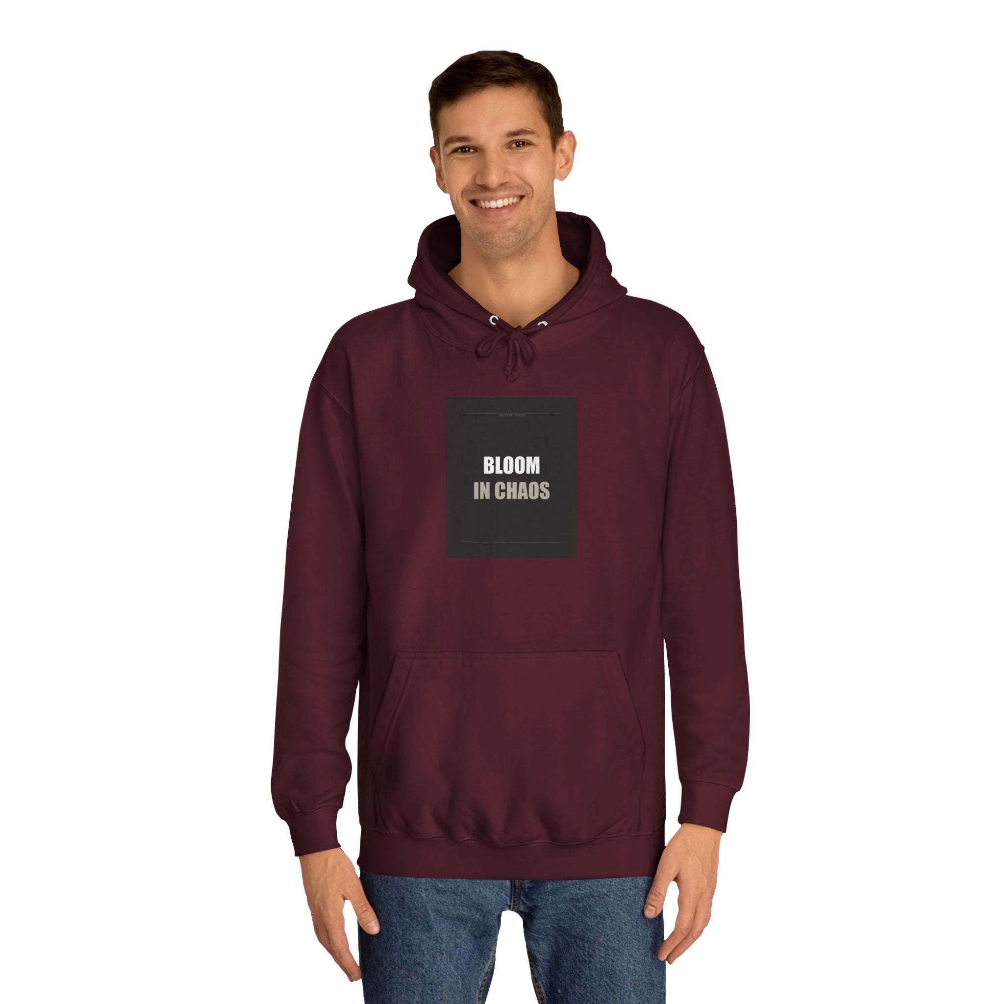 Bloom In Chaos Bold Typography Statement Hoodie