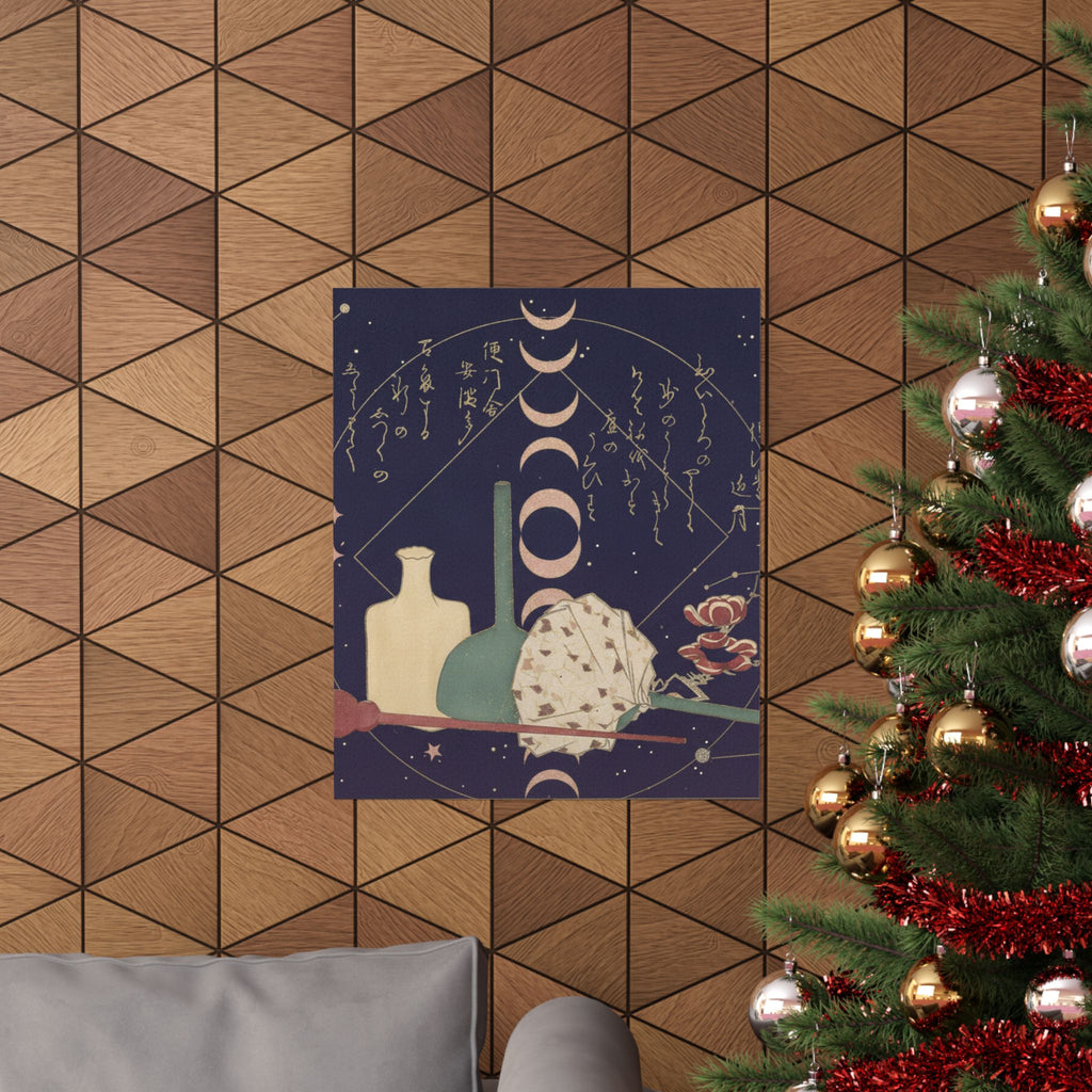 Celestial — Glass-Wares With Plum Blossoms — Matte Poster